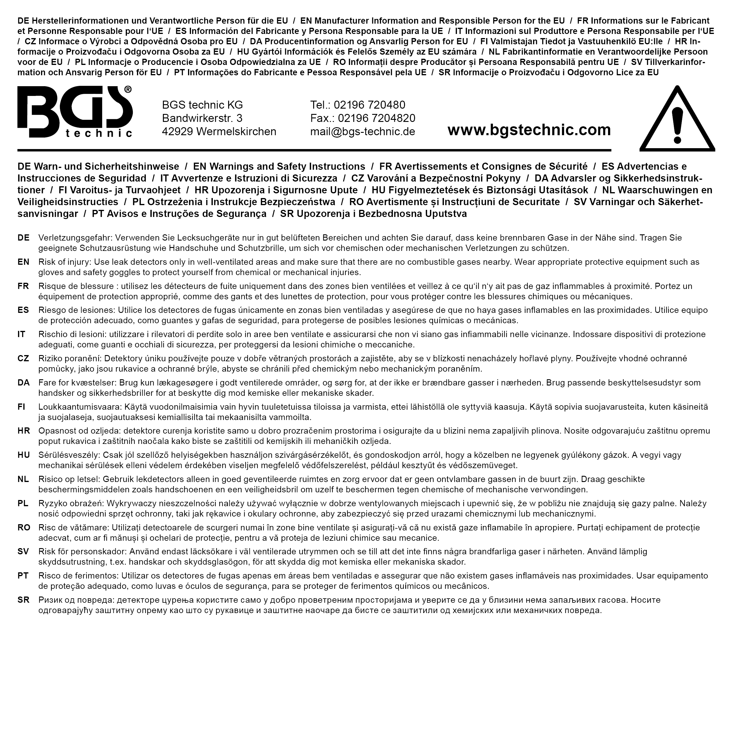 BGS Raucherzeuger-Lecksuchgerät