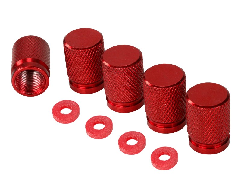 Carmotion Ventilkappen Aluminium ROT 5er Pack