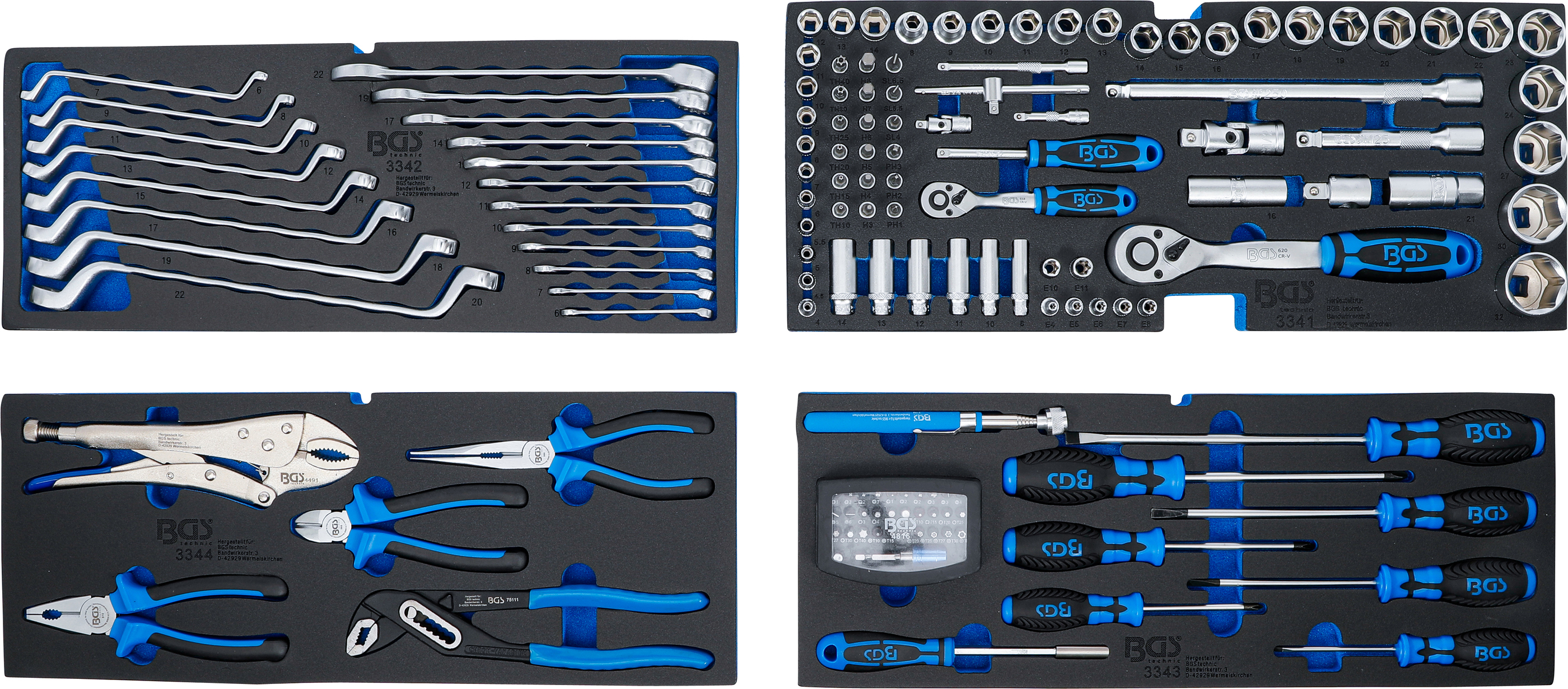 BGS Metall-Werkzeugkoffer | 3 Schubladen | mit 143 Werkzeugen BGS Metall-Werkzeugkoffer | 3 Schubladen | mit 143 Werkzeugen