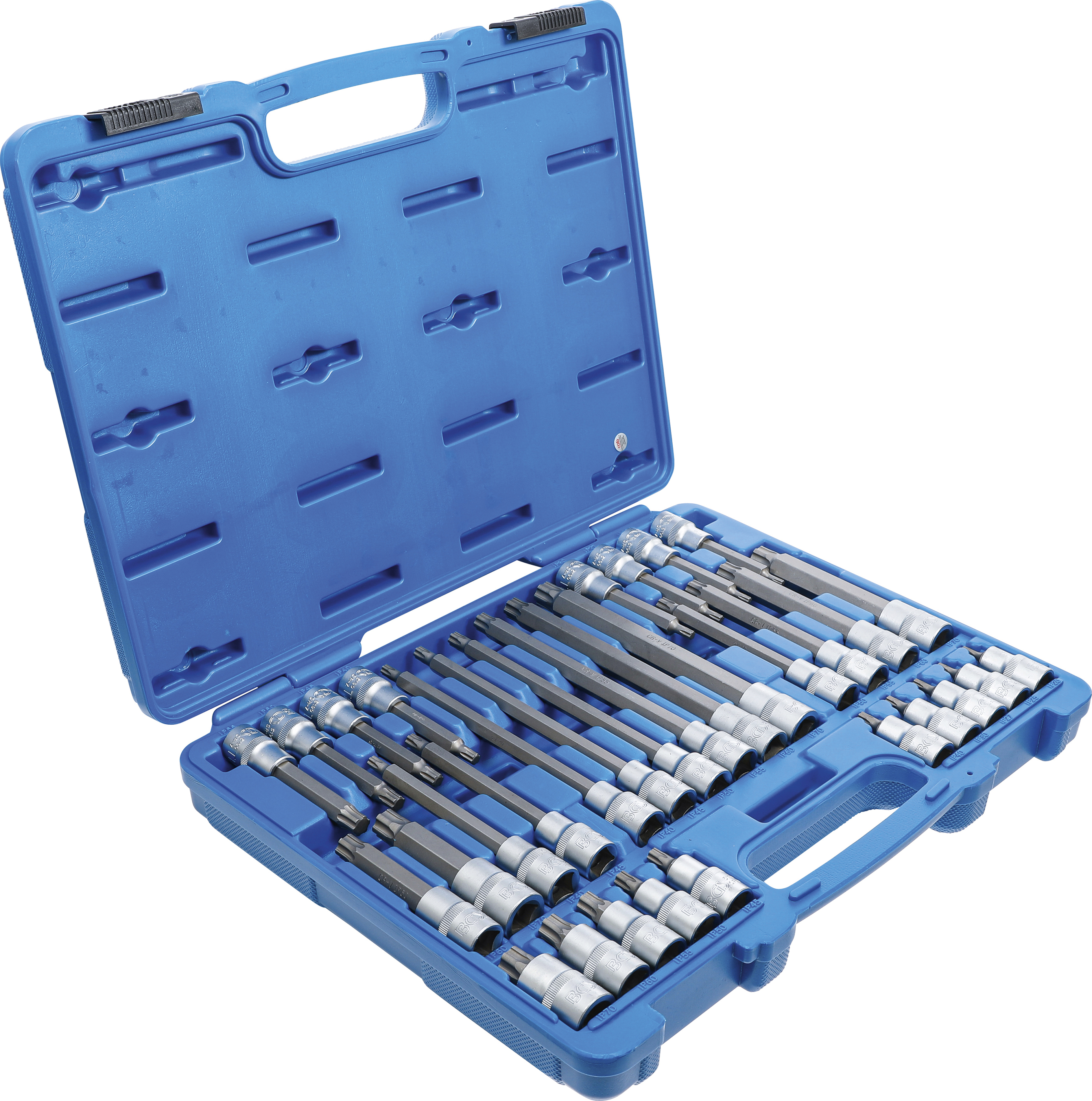 BGS Bit-Einsatz-Satz | Antrieb Innenvierkant 12,5 mm (1/2") | TP-Profil (für Torx Plus) TP20 - TP70 | 32-tlg.