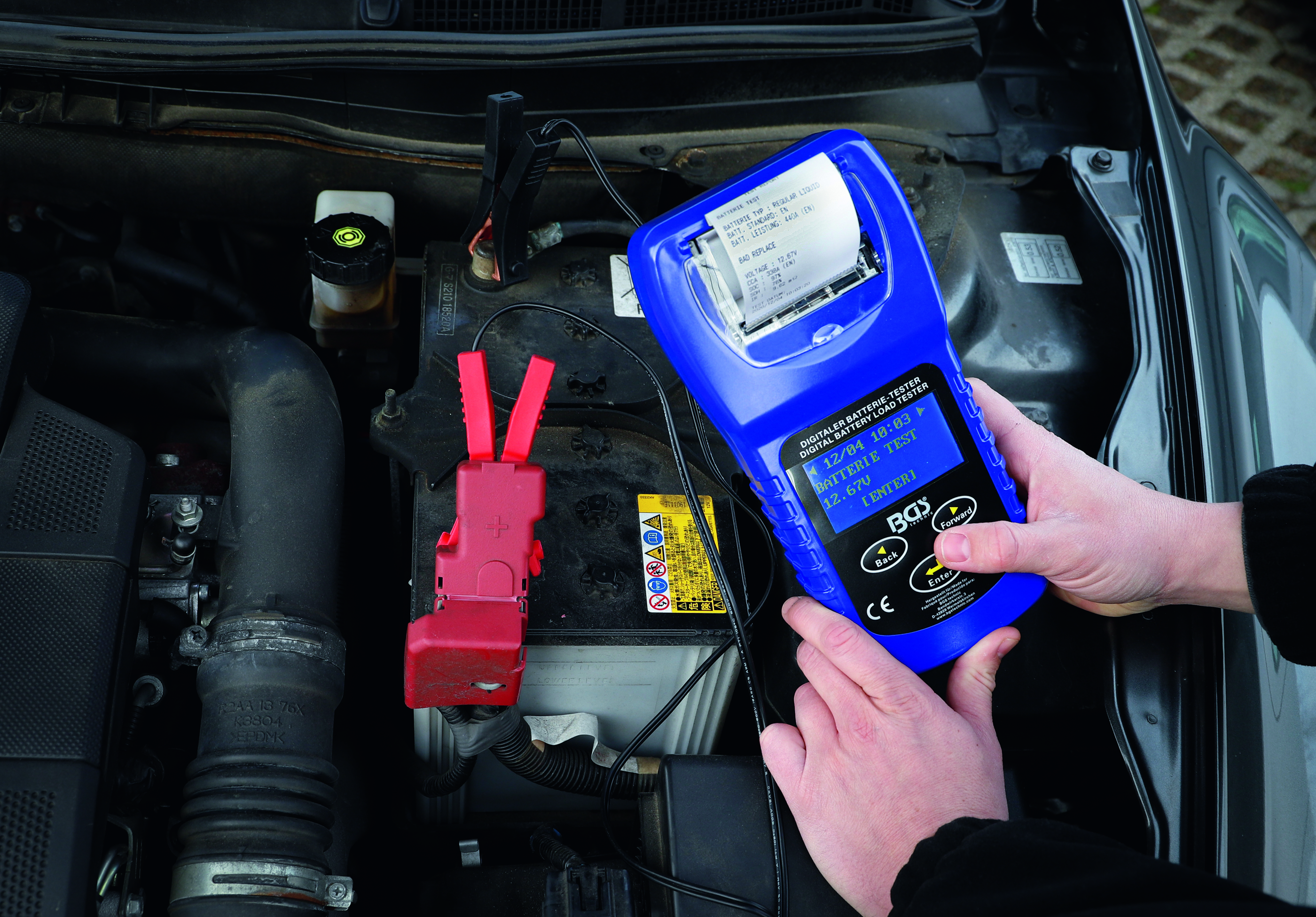 BGS Digitaler Batterie- und Ladesystem-Tester | mit Drucker