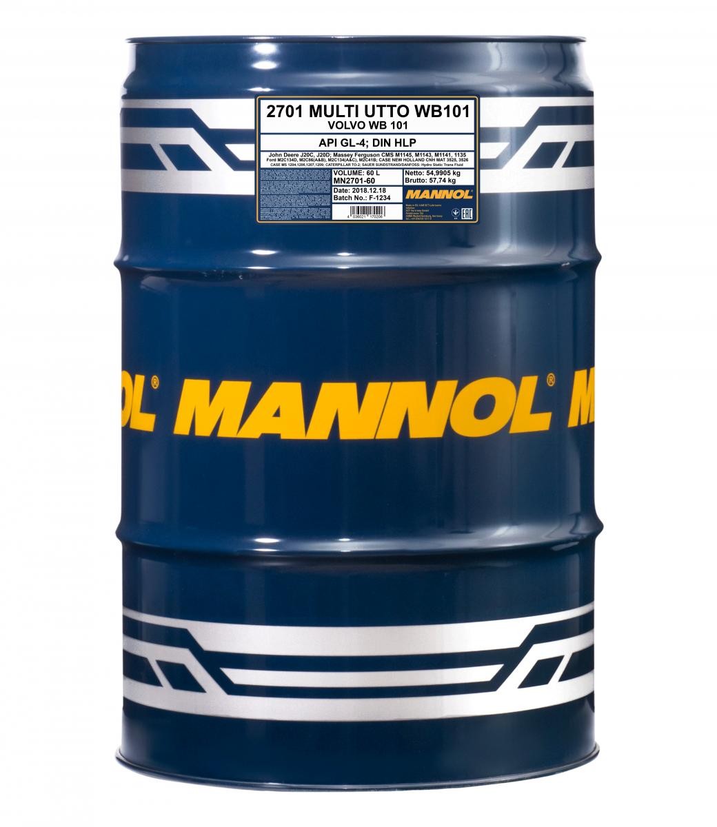 Mannol 2701 Multi UTTO WB 101 GL-4 HLP 60 Liter
