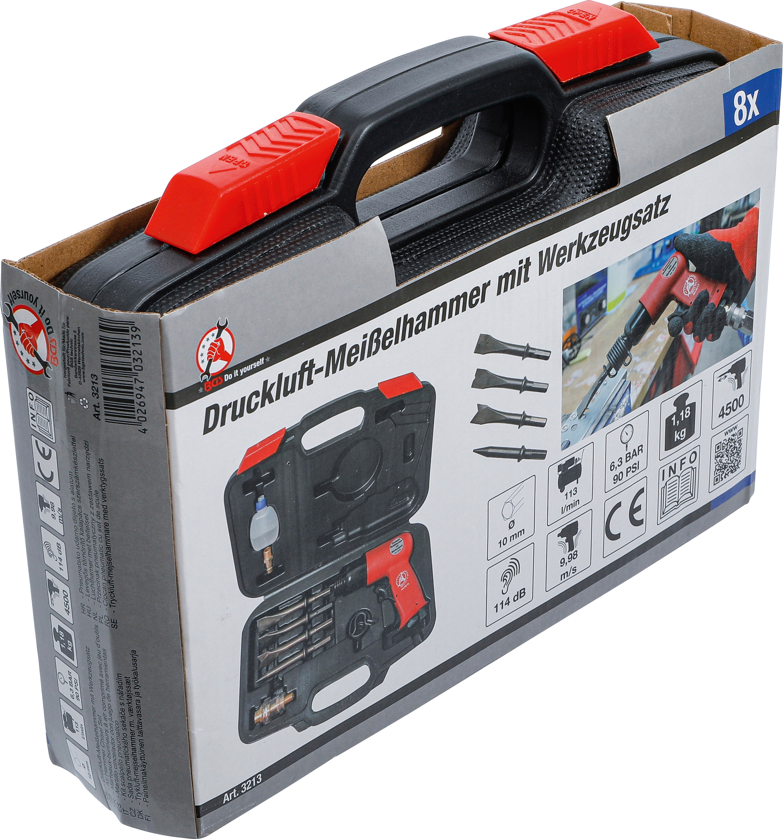 BGS Druckluft-Meißelhammer mit Werkzeugsatz | 8-tlg.