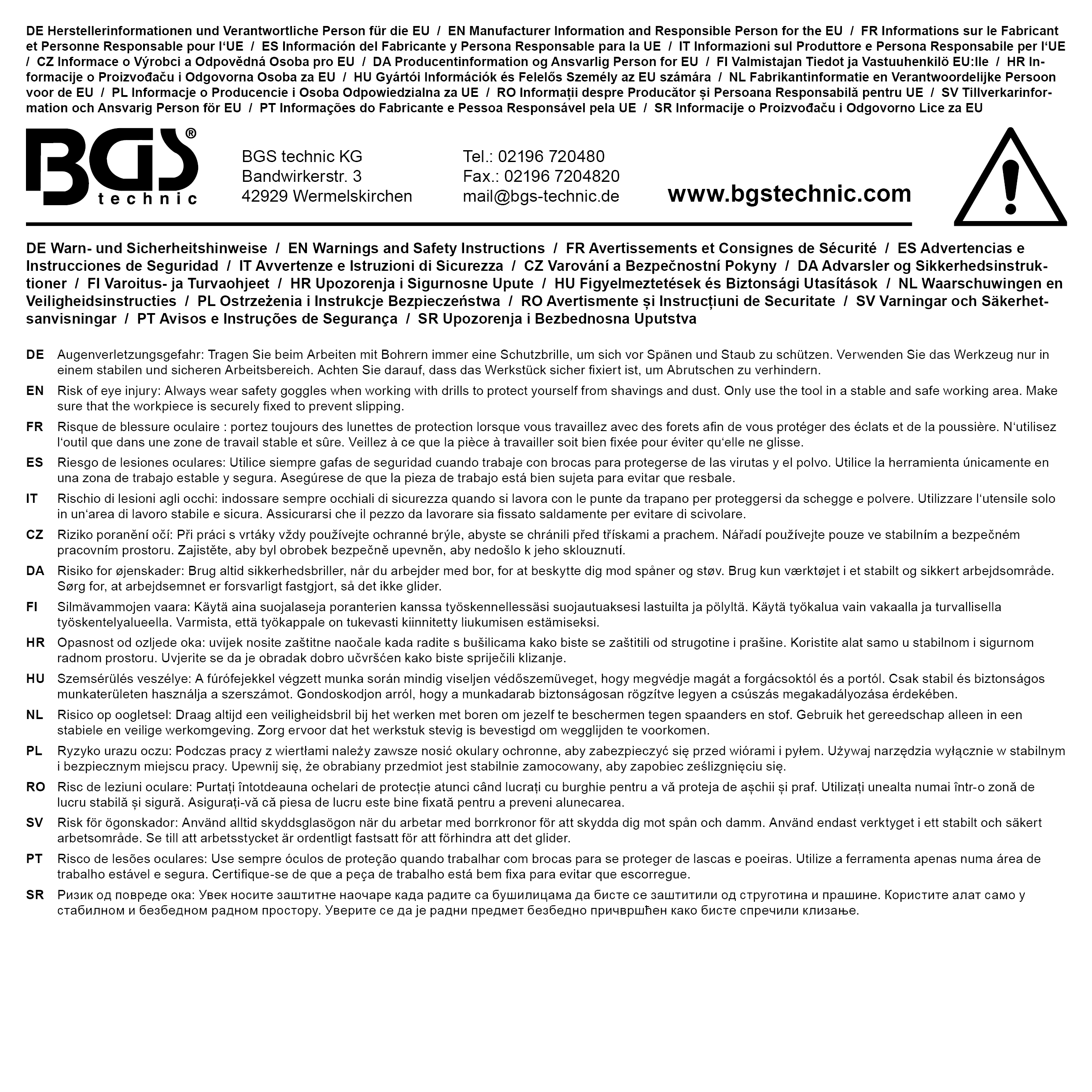 BGS Blindnietbohrer-Satz | HSS | 2,4 - 6,4 mm | 15-tlg.