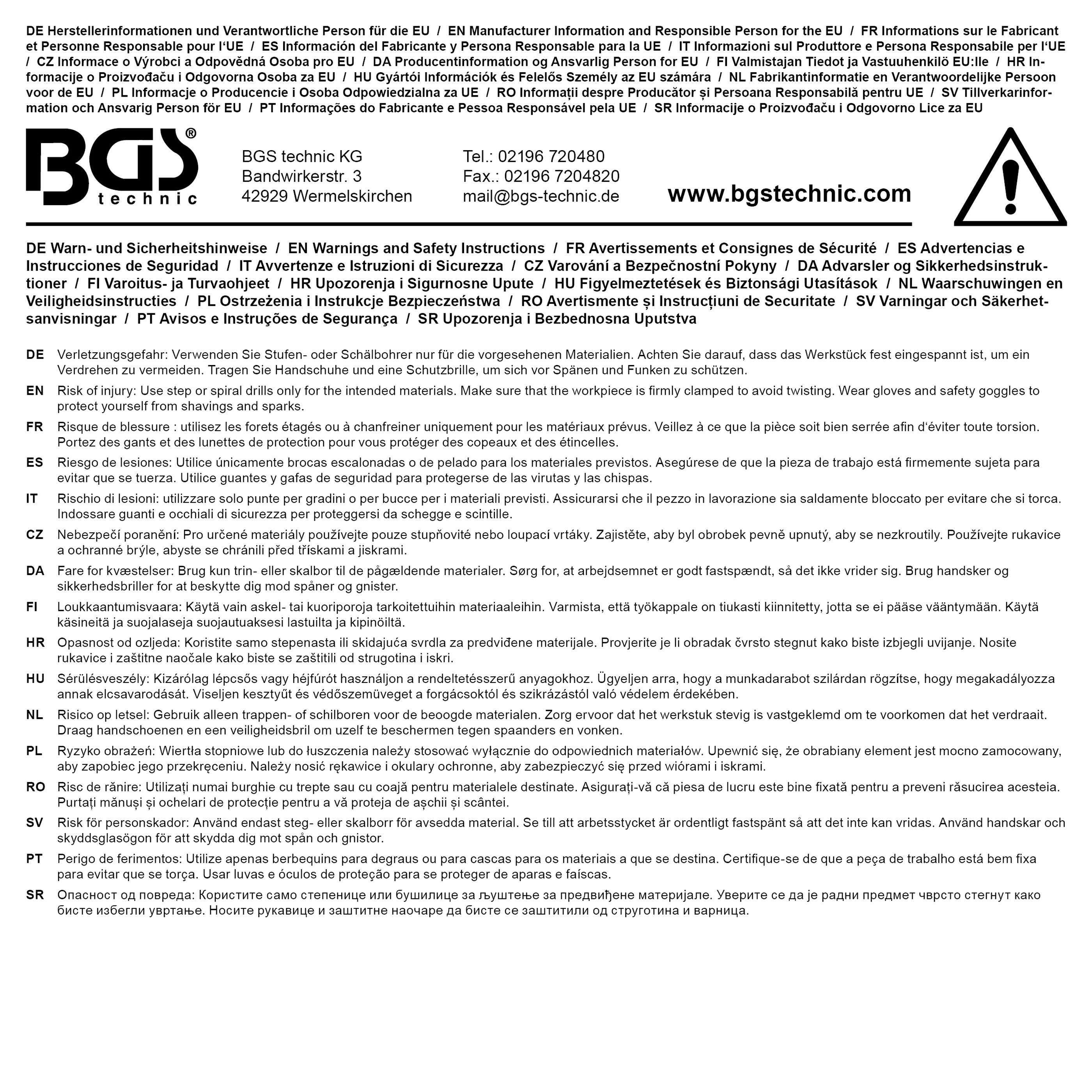 BGS Kegelsenker | HSS | DIN 335 Form C | Ø 12,4 mm