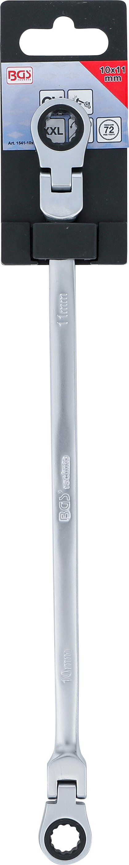 BGS Doppel-Ratschen-Gelenkschlüssel | SW 10 x 11 mm