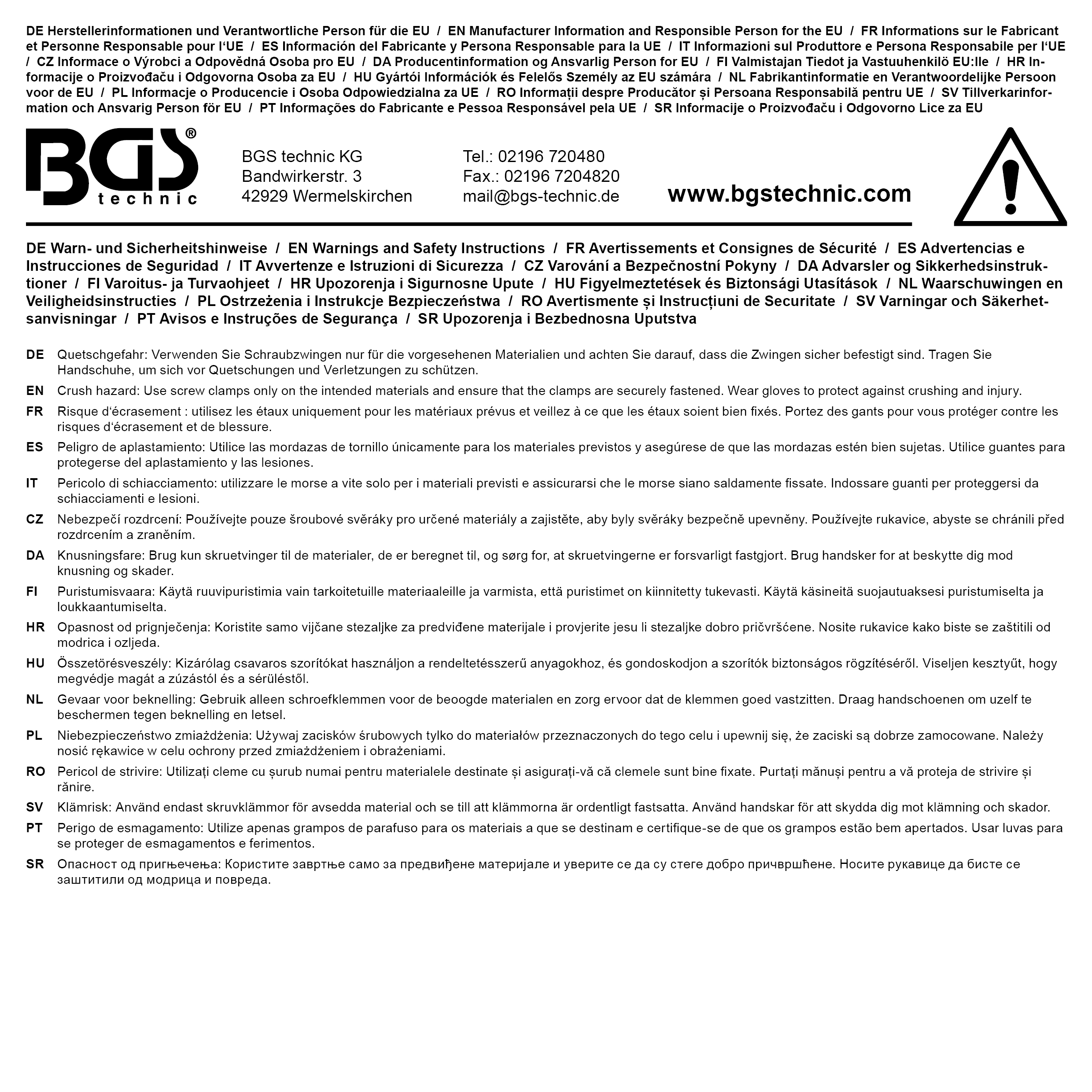 BGS Mini-Leimzwingen-Satz | ABS-Kunststoff | 22-tlg.
