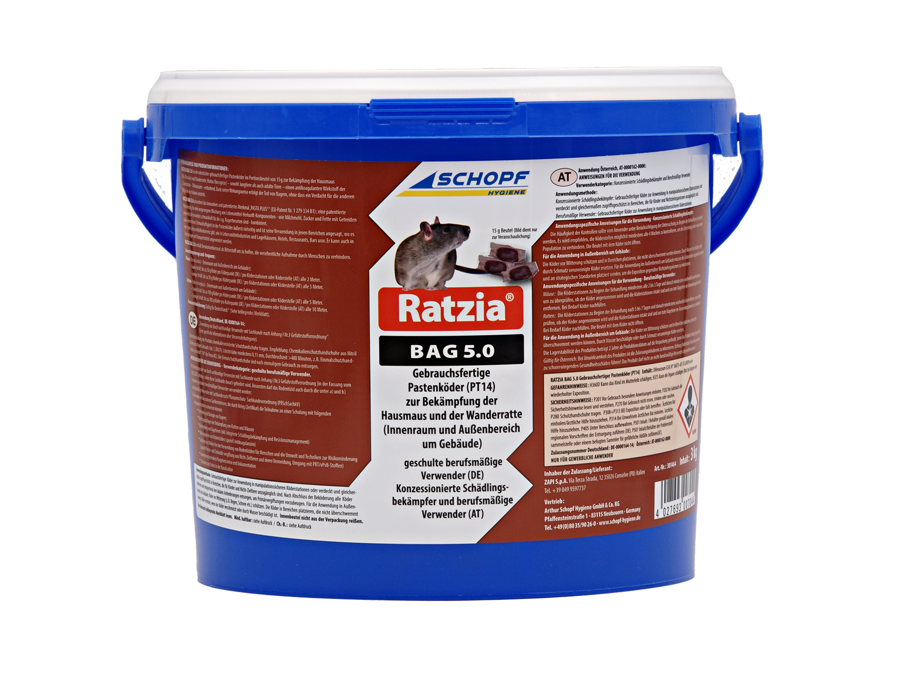 Schopf Ratzia Bag 5.0 Rot Mäuse Rattenköder 3 kg