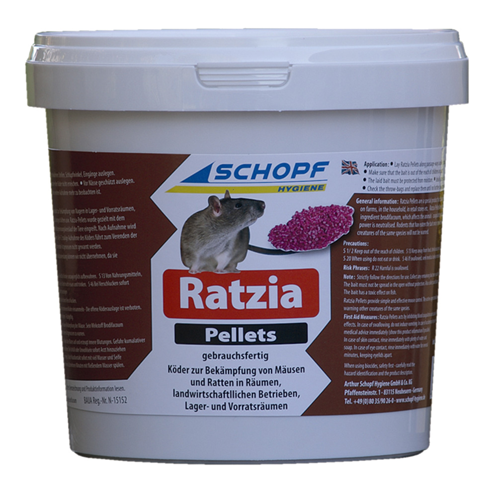 Schopf Ratzia Pellets Mäuse Rattenköder 1 kg (ACHTUNG VERSANDDAUER)