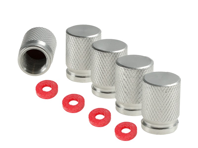 Carmotion Ventilkappen Aluminium SILBER 5er Pack