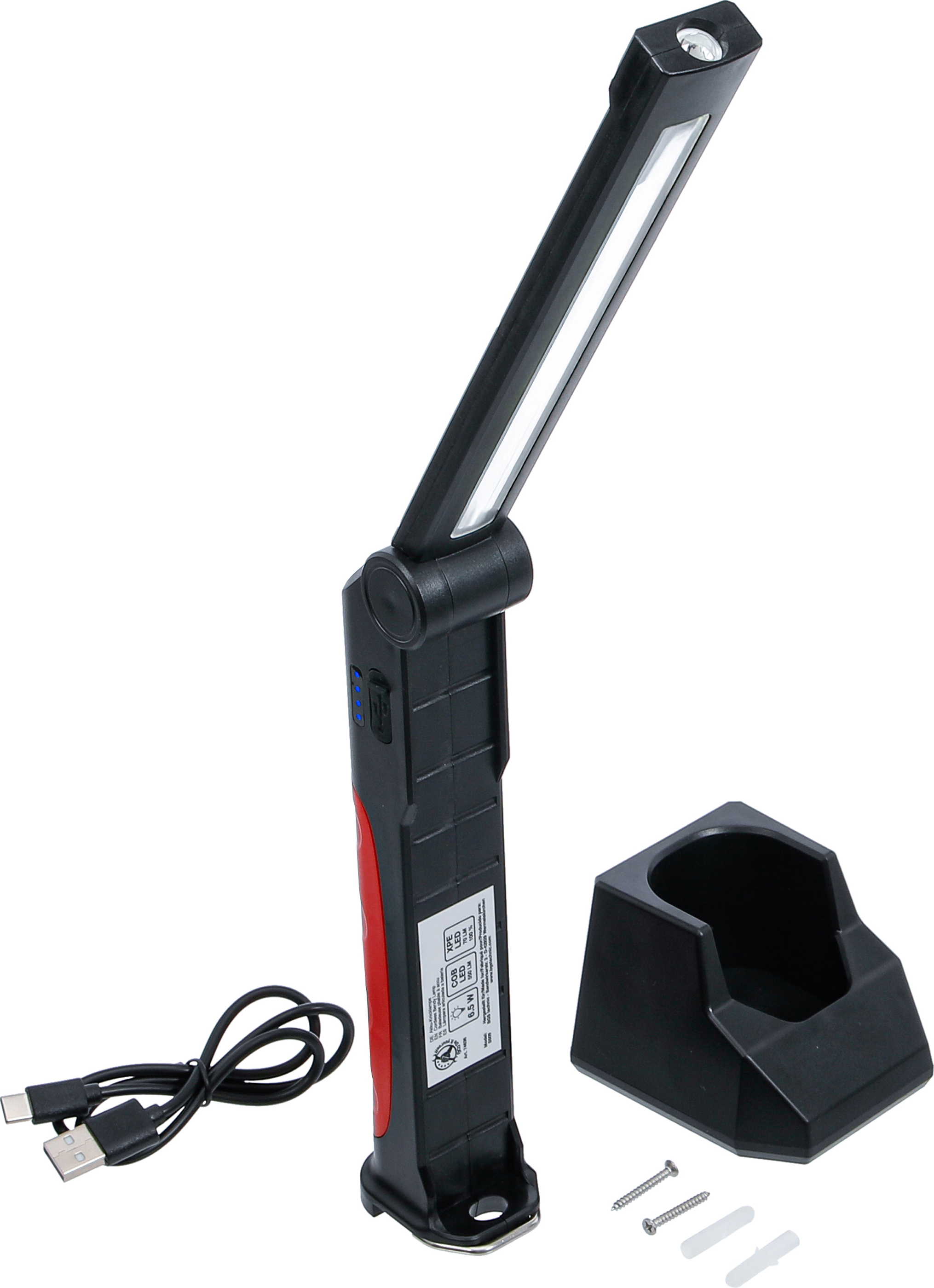 BGS Akku-Knicklampe | COB-LED | 6,5 W | mit Ladestation