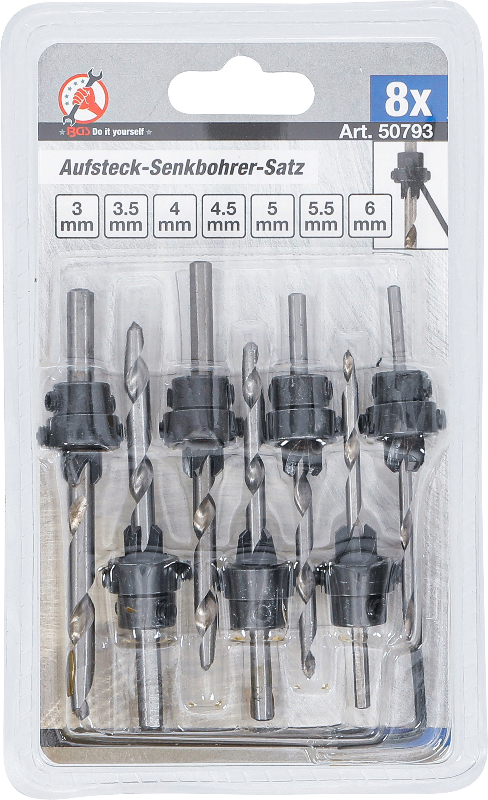BGS Senkbohrer-Satz | 8-tlg.