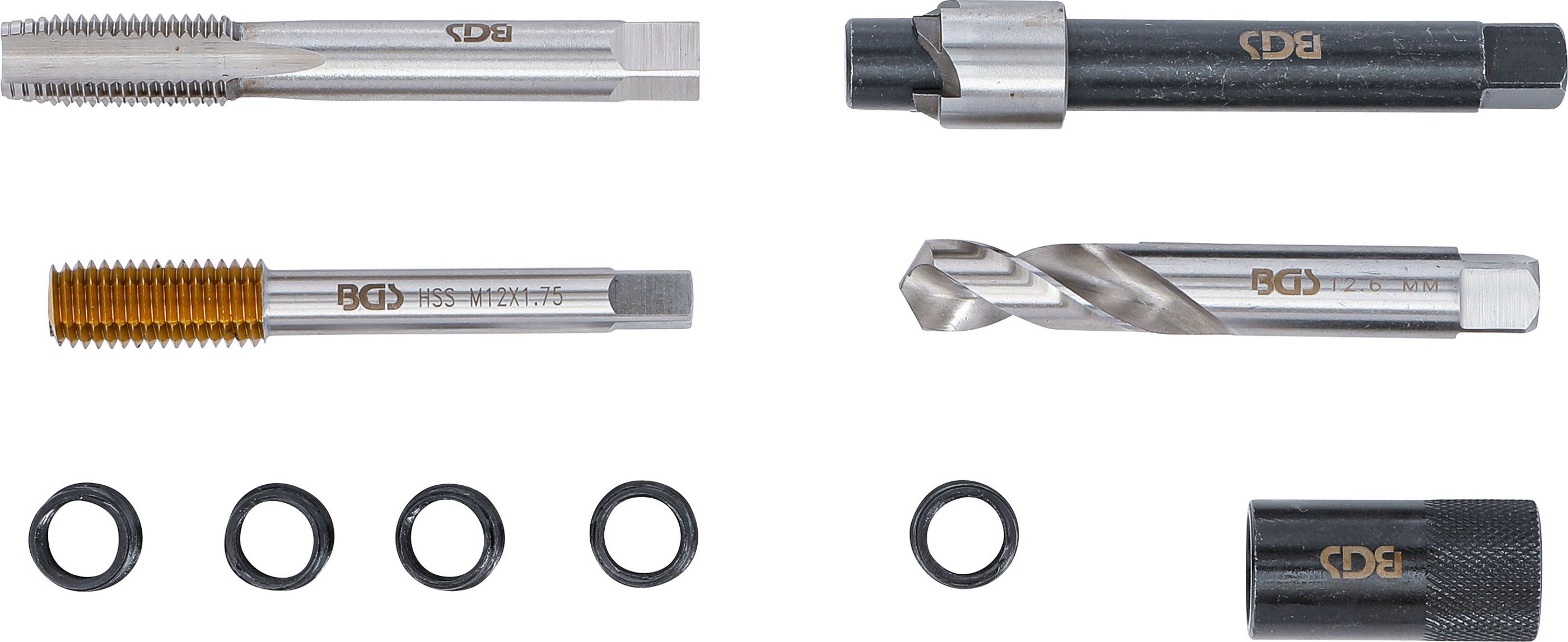 BGS Reparatursatz für Öl-Ablass-Gewinde | für Aluminium-Ölwannen | M12 x 1,75 mm