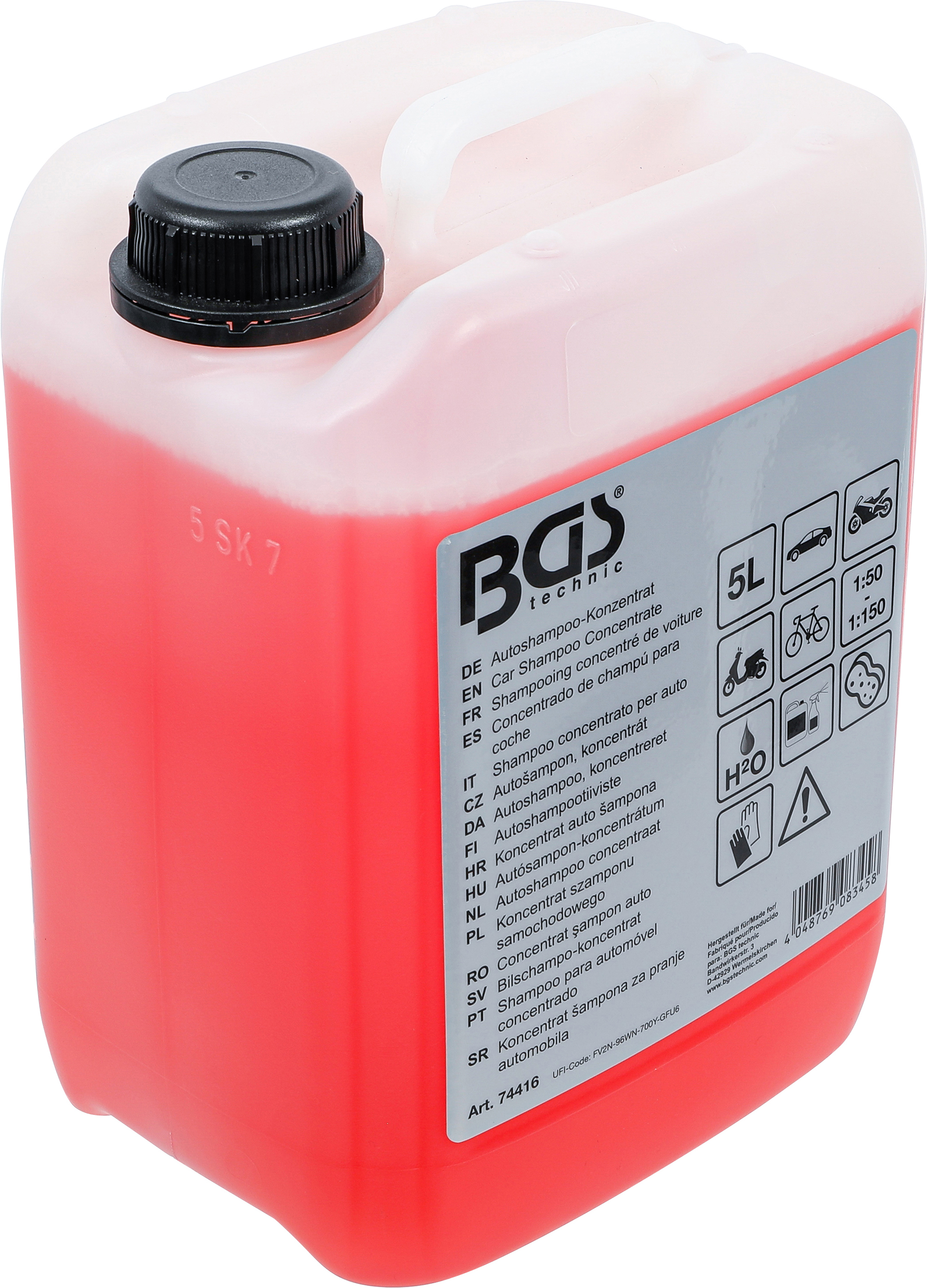 BGS Autoshampoo-Konzentrat | rot | 5 l