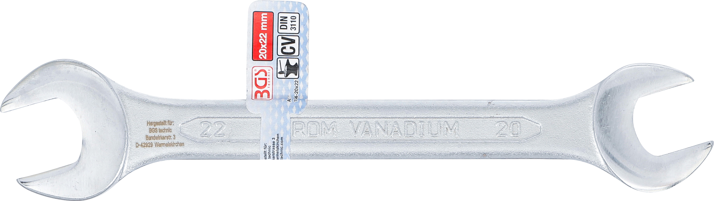 BGS Doppel-Maulschlüssel | SW 20 x 22 mm BGS Doppel-Maulschlüssel | SW 20 x 22 mm