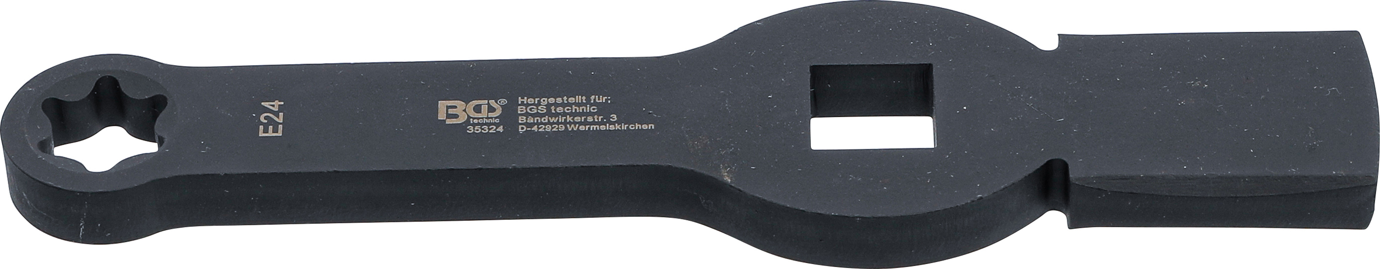 BGS Schlag-Ringschlüssel | E-Profil (für Torx) | mit 2 Schlagflächen | SW E24