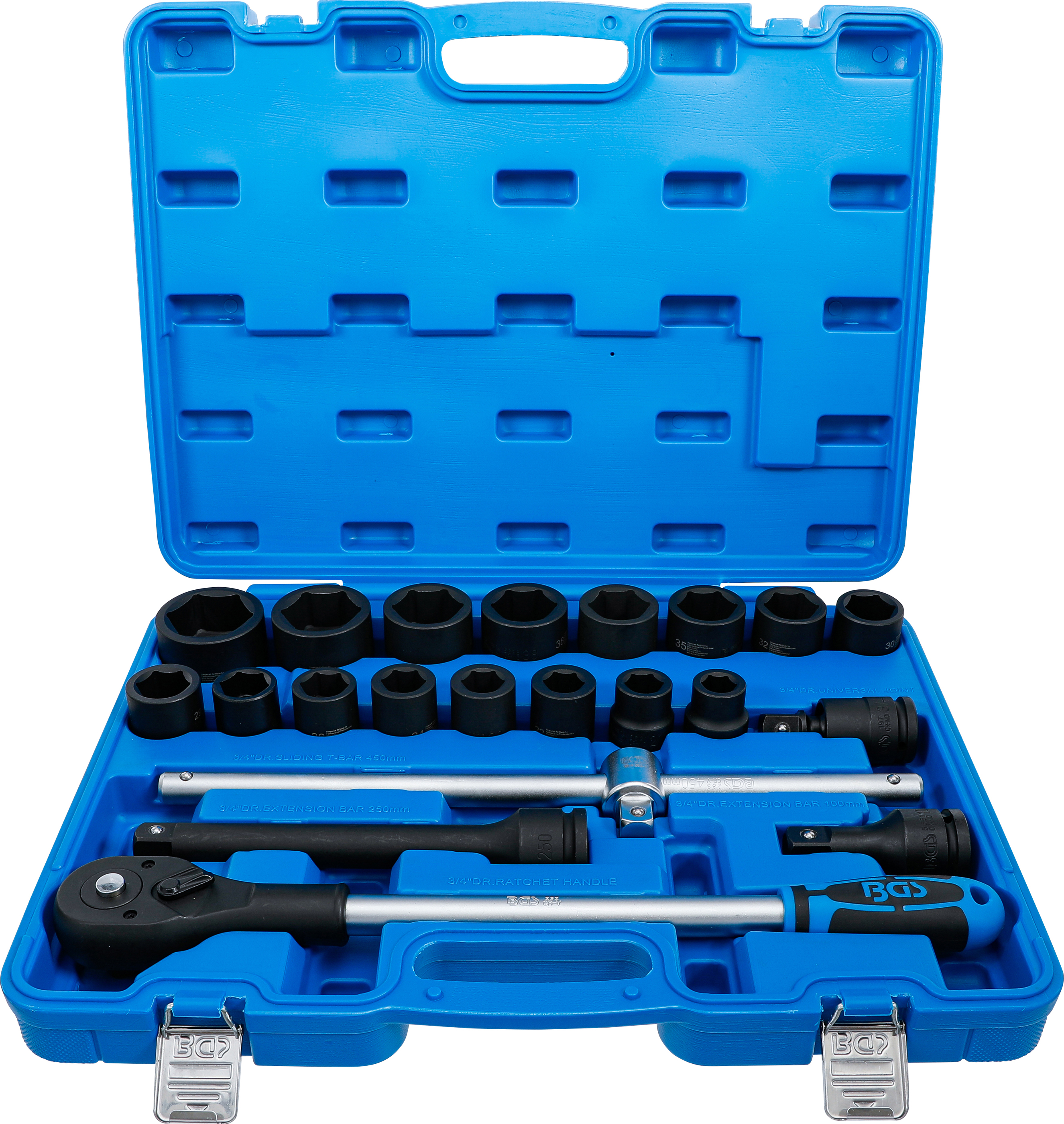 BGS Kraft-Steckschlüssel-Satz | 20 mm (3/4") | 21-tlg. BGS Kraft-Steckschlüssel-Satz | 20 mm (3/4") | 21-tlg.