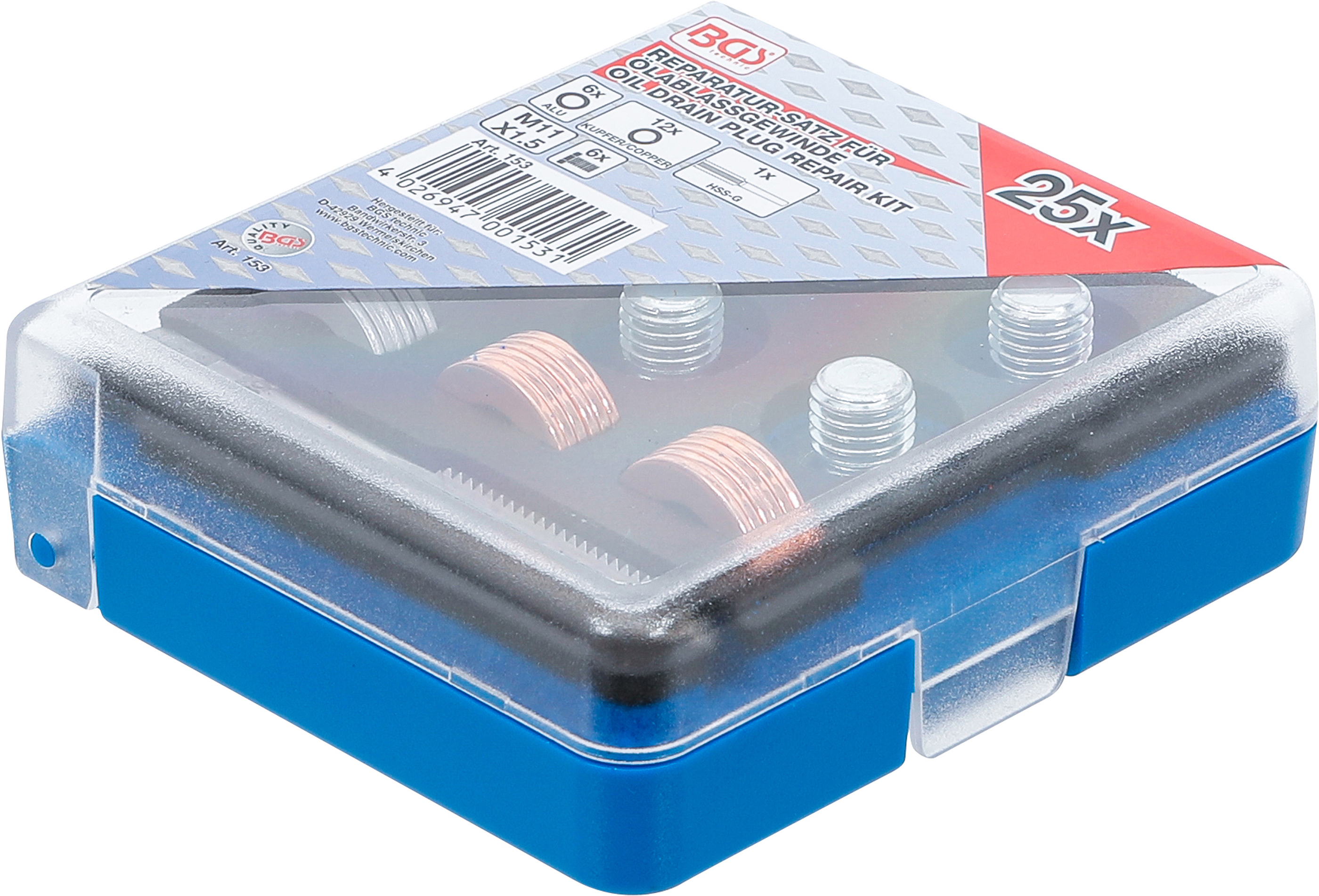 BGS Reparatursatz für Öl-Ablass-Gewinde | M11 x 1,5 mm