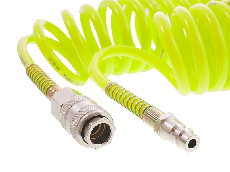 Carmotion Druckluft PU Spiralschlauch 5x8 mm Druckluftschlauch 10 Meter