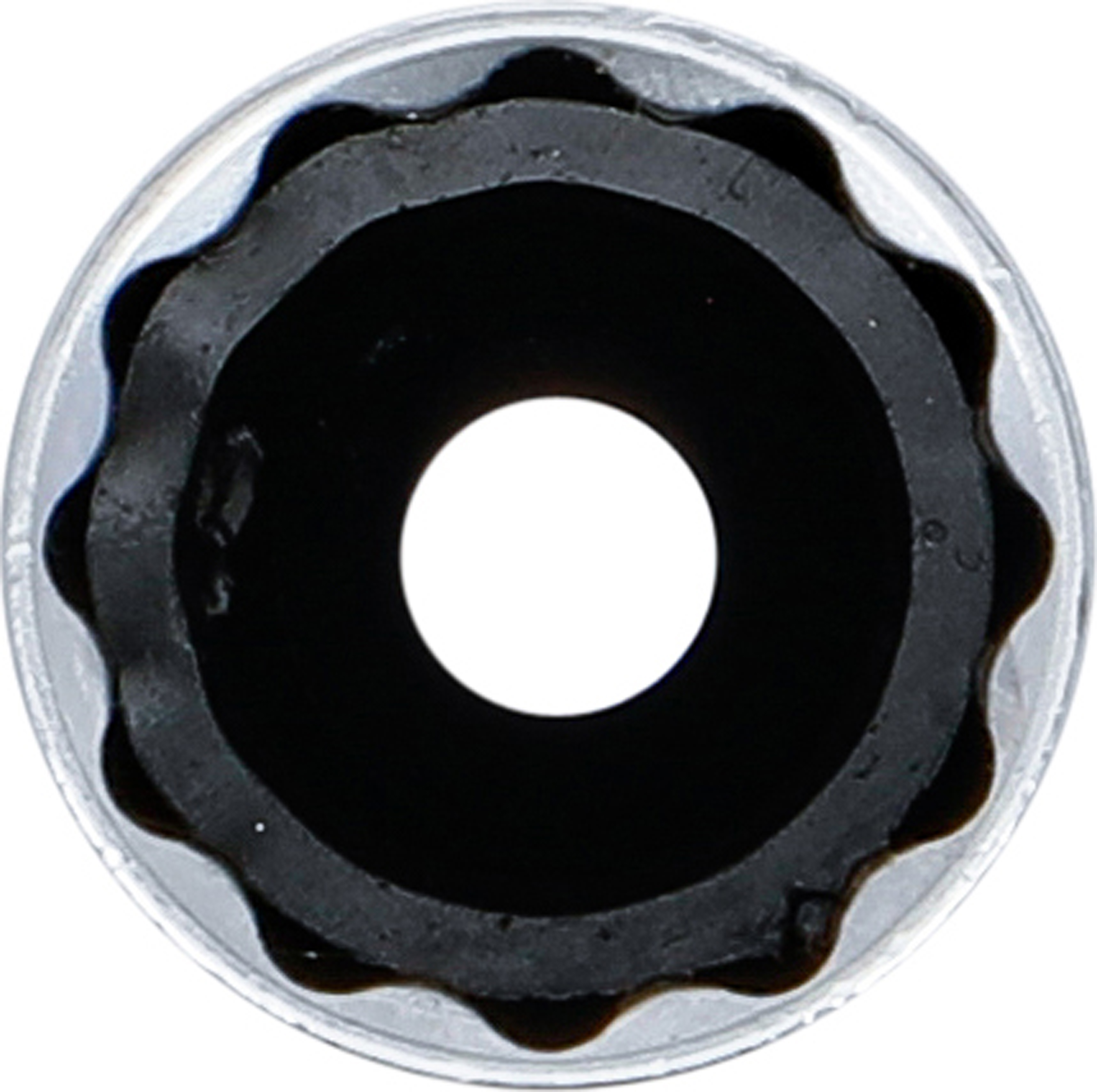 BGS Zündkerzen-Einsatz mit Haltegummi, Zwölfkant, lang | Antrieb Innenvierkant 10 mm (3/8") | SW 16 mm