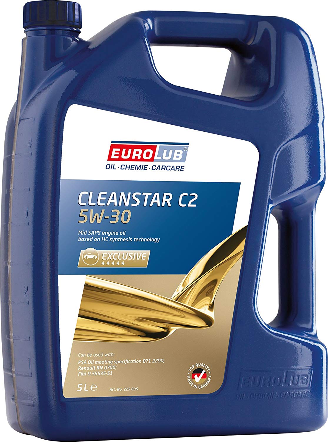 5W-30 Eurolub Cleanstar C2 Motoröl 5 Liter