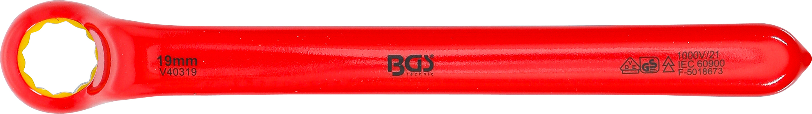 BGS VDE-Einringschlüssel | tief gekröpft | SW 19 mm