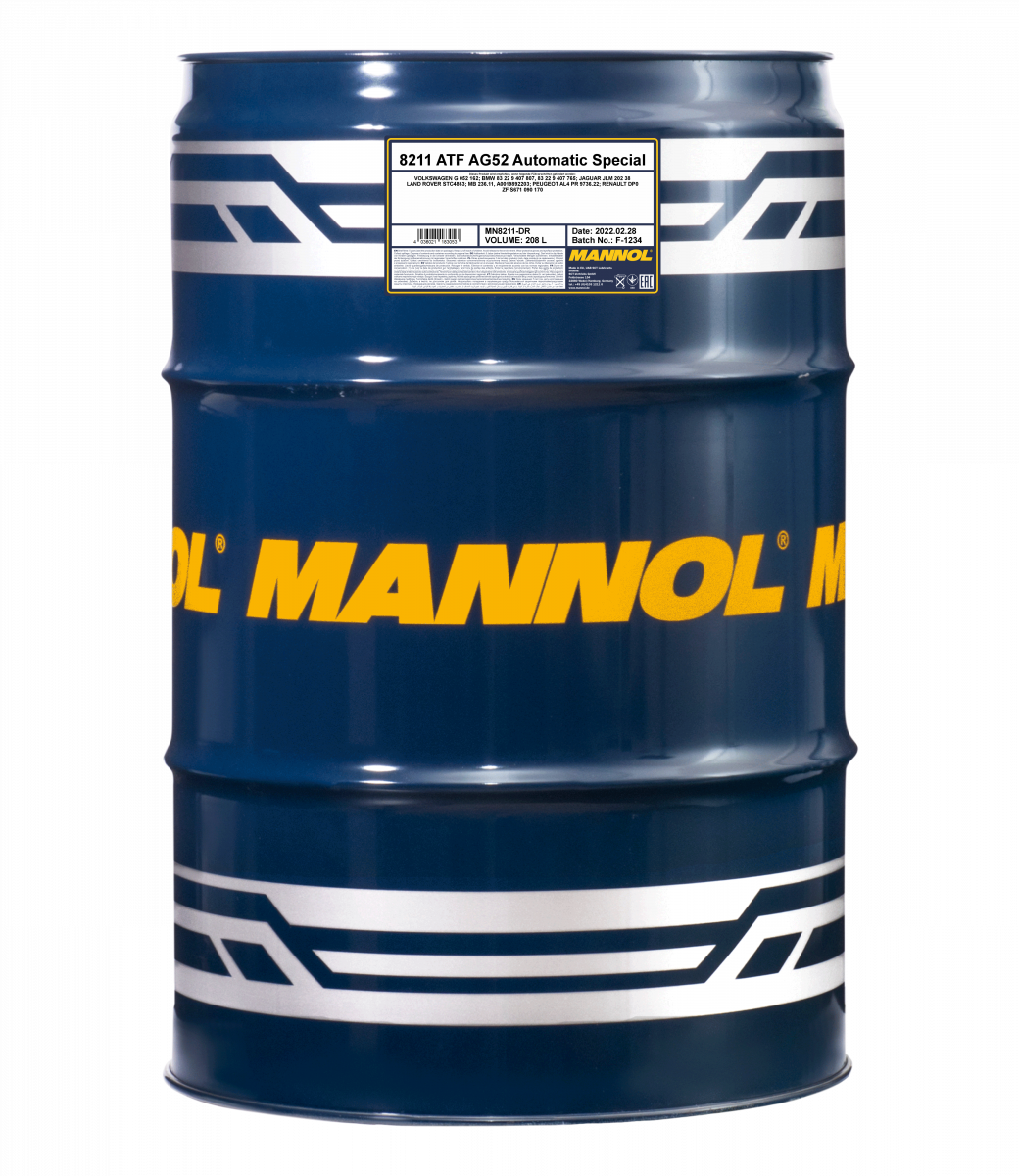Mannol 8211 ATF AG52 Automatic Special 208 Liter