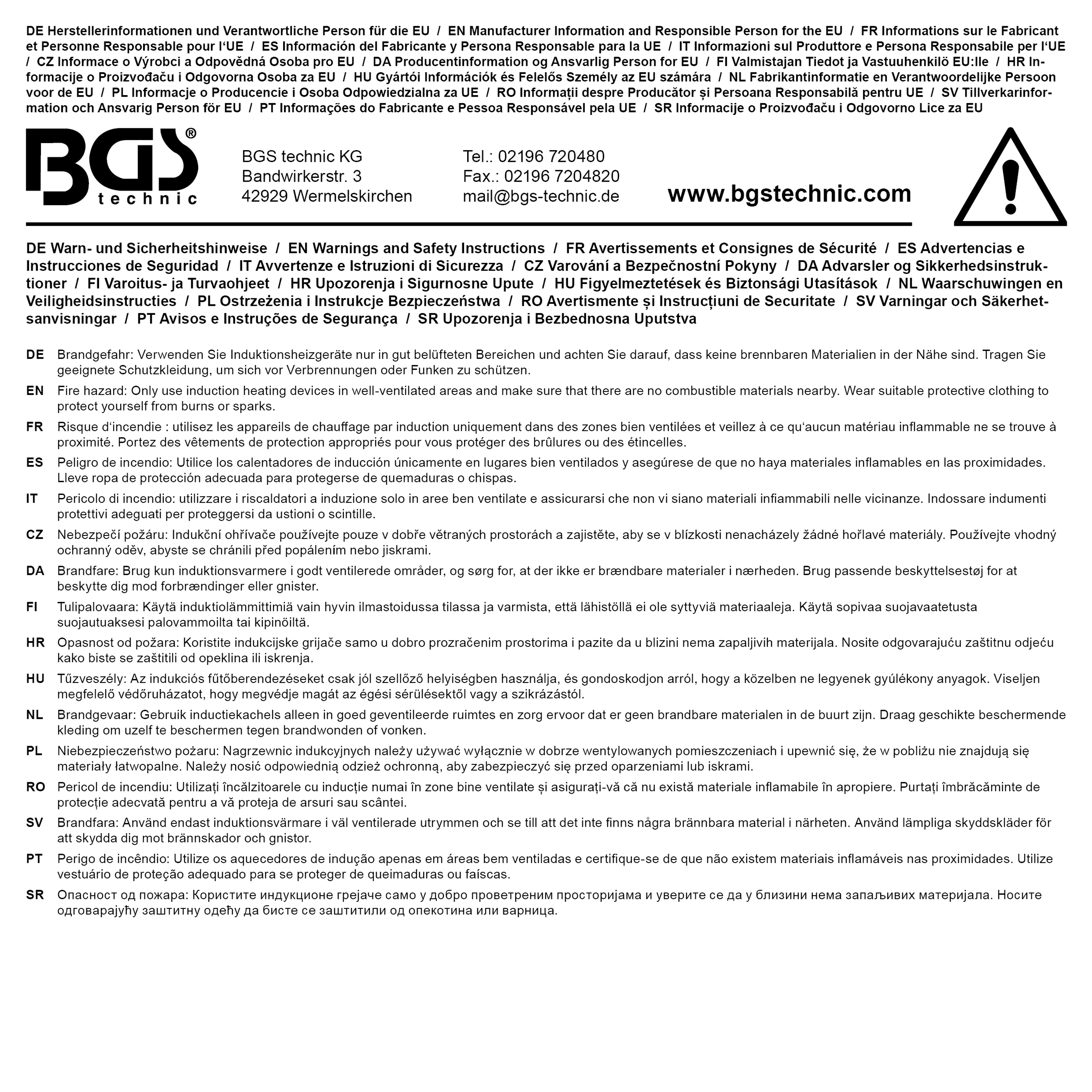 BGS Induktions-Spule für Induktionsheizgerät | für kleine Oberflächen | für Art. 2169, 3390, 3391