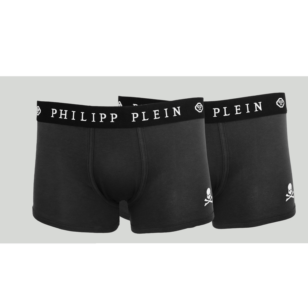 Philipp Plein Herren Boxershorts Skull 2er Pack Black Gr. XXL