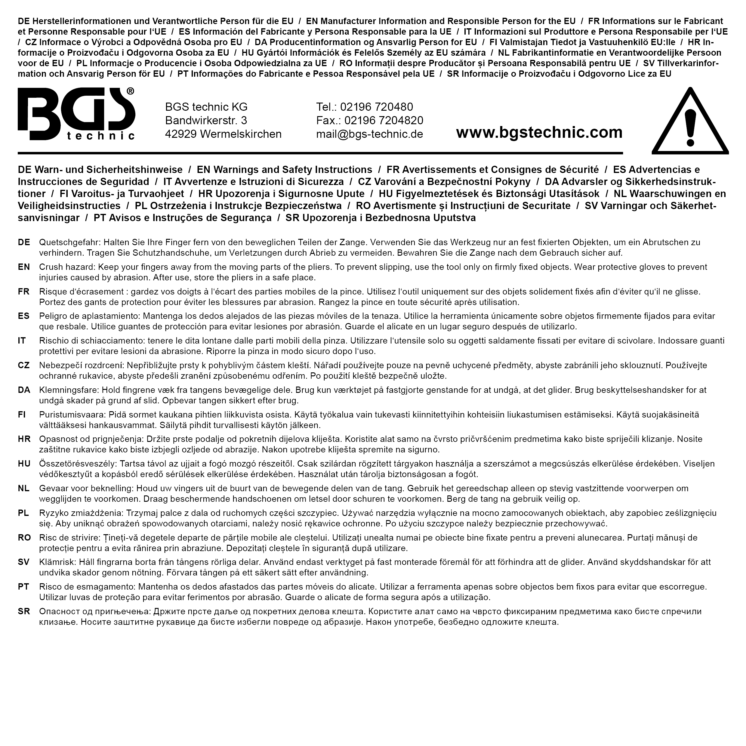 BGS Ölfilterzange | selbstjustierend | Ø 60 - 120 mm