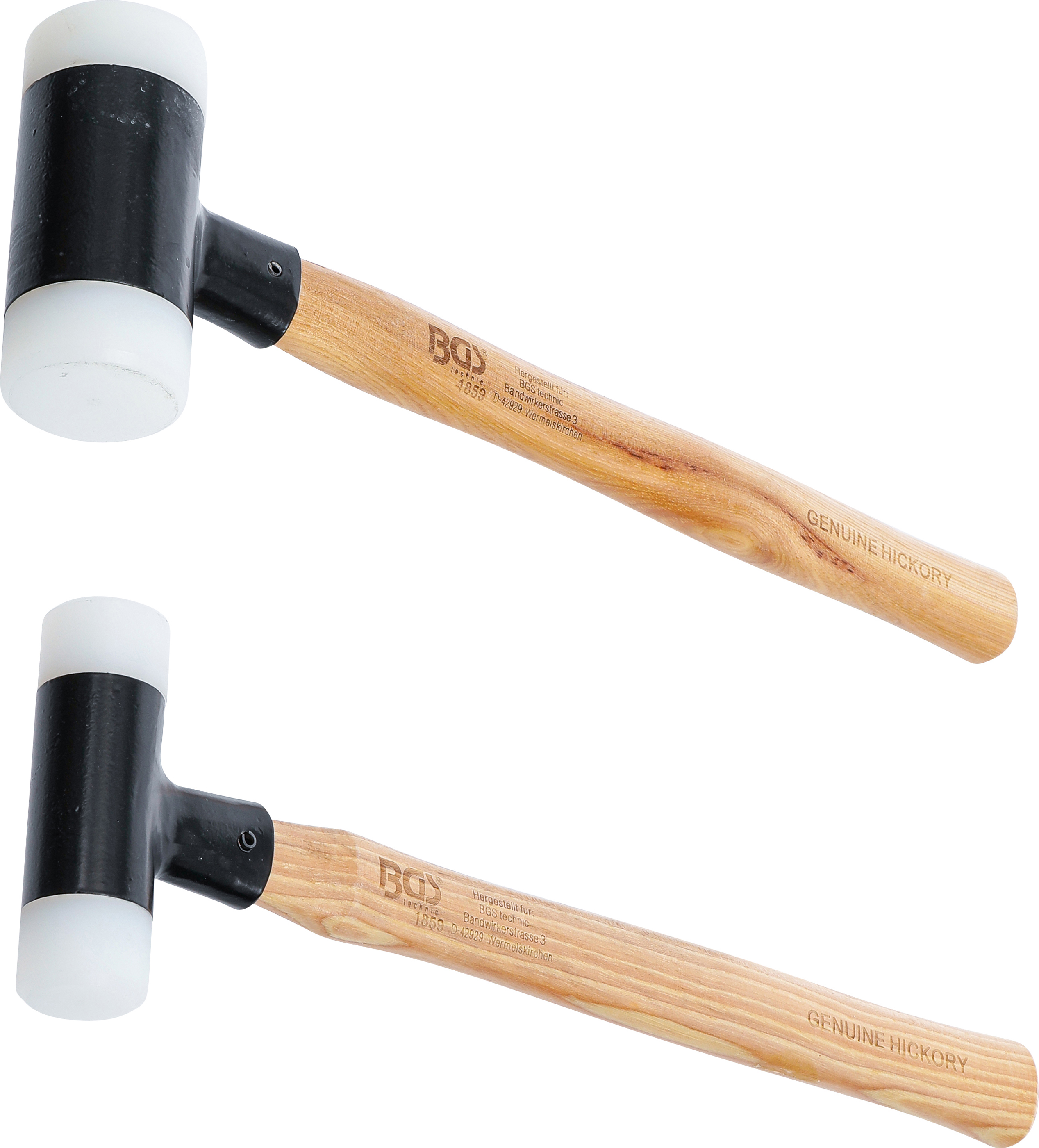 BGS Schonhammer-Satz | Hickory-Stiel | rückschlagfrei | Ø 30 / 45 mm | 300 / 550 g | 2-tlg.
