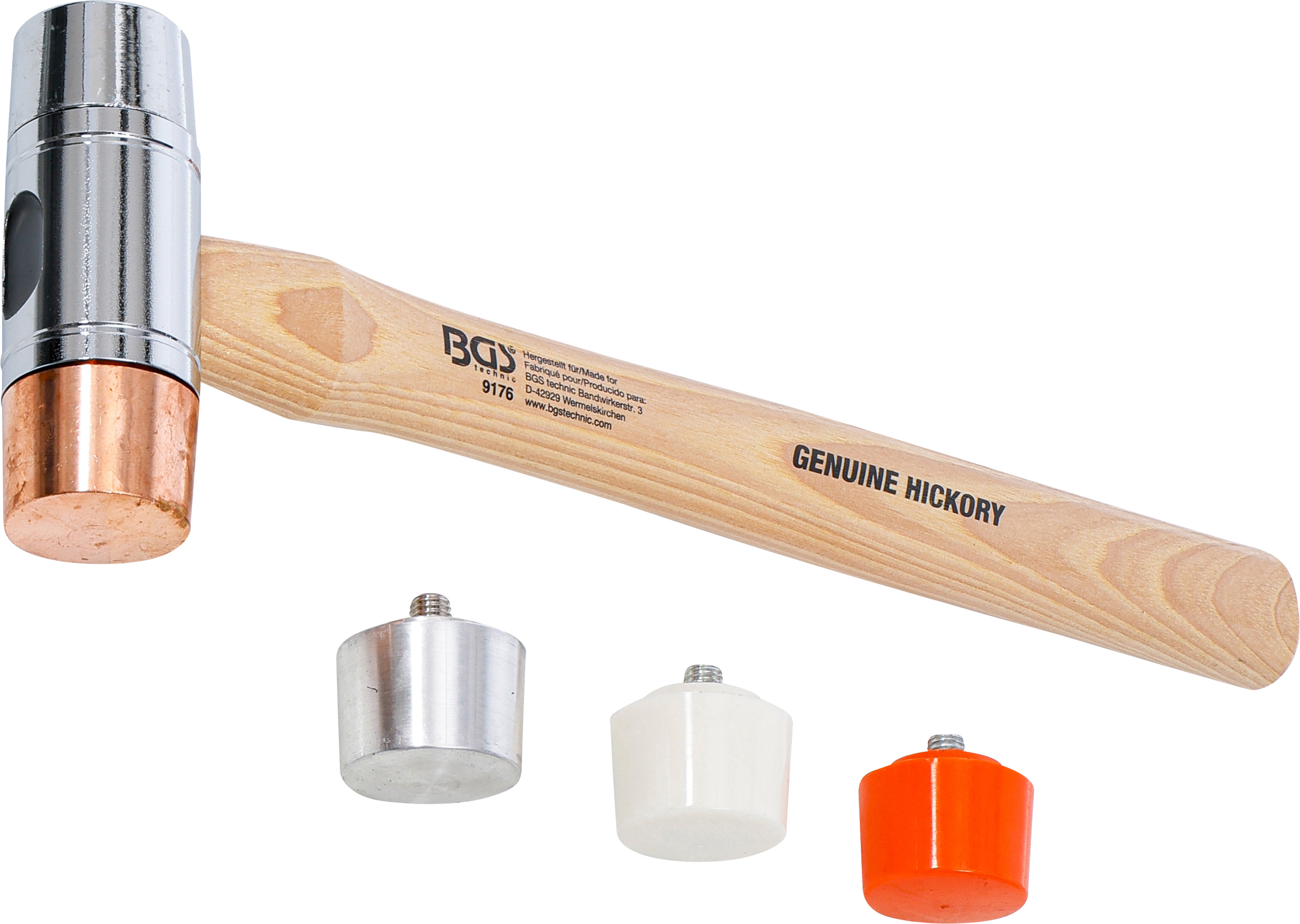 BGS Wechselkopf-Hammer | Hickory-Stiel | Ø 35 mm