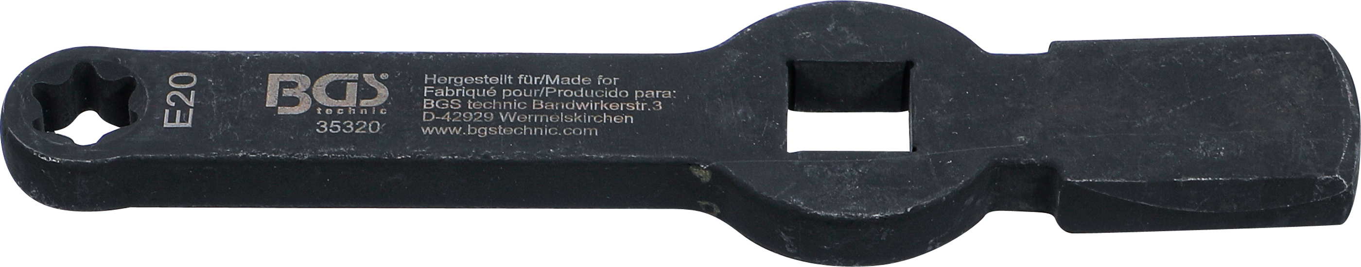 BGS Schlag-Ringschlüssel | E-Profil (für Torx) | mit 2 Schlagflächen | SW E20