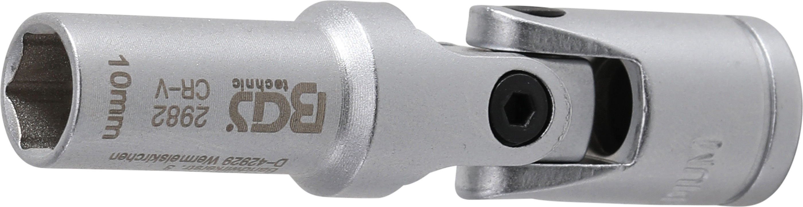 BGS Glühkerzen-Gelenk-Einsatz Sechskant | Antrieb Innenvierkant 10 mm (3/8") | SW 10 mm