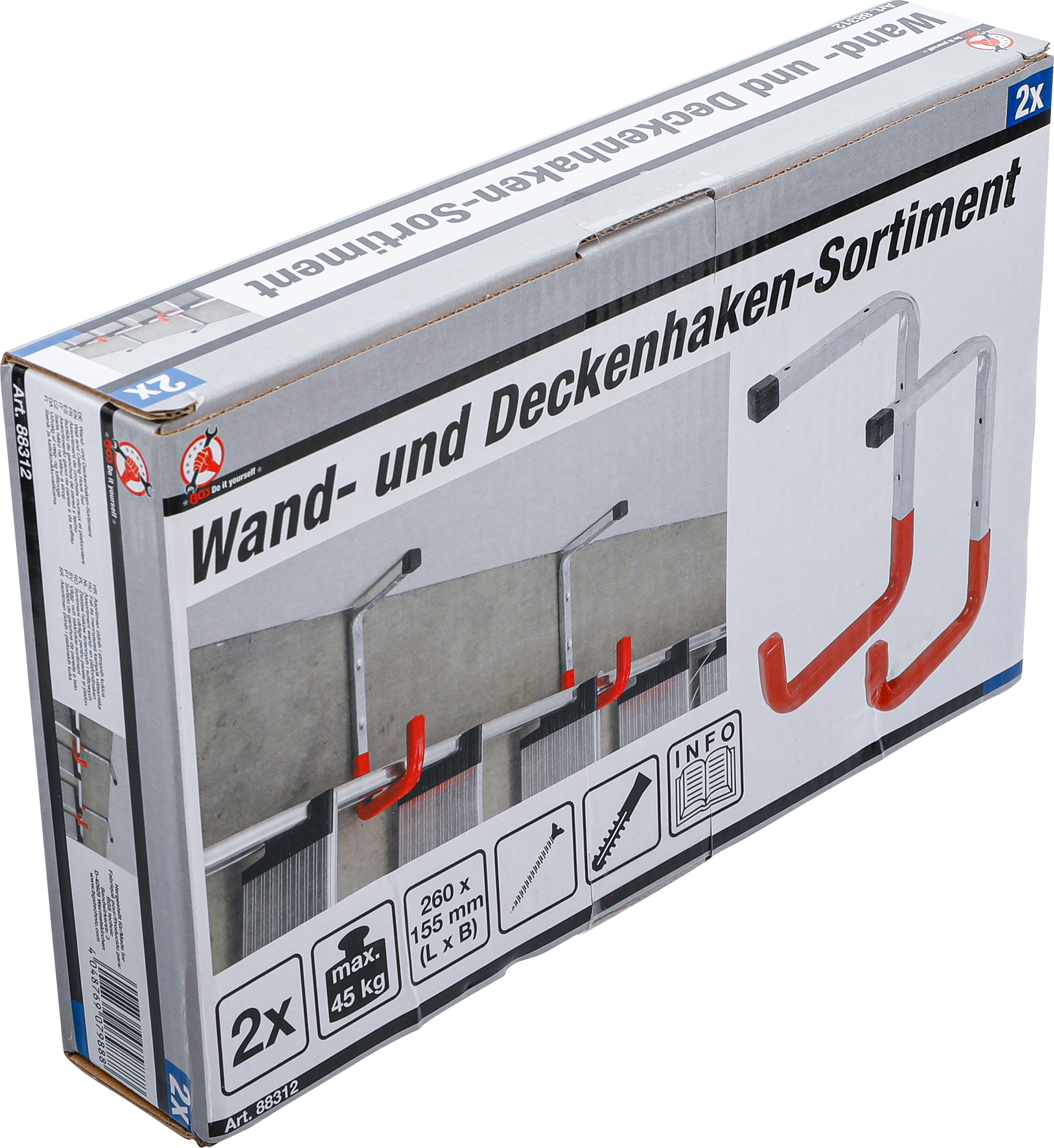 BGS Wand- und Deckenhaken-Satz | 2-tlg.
