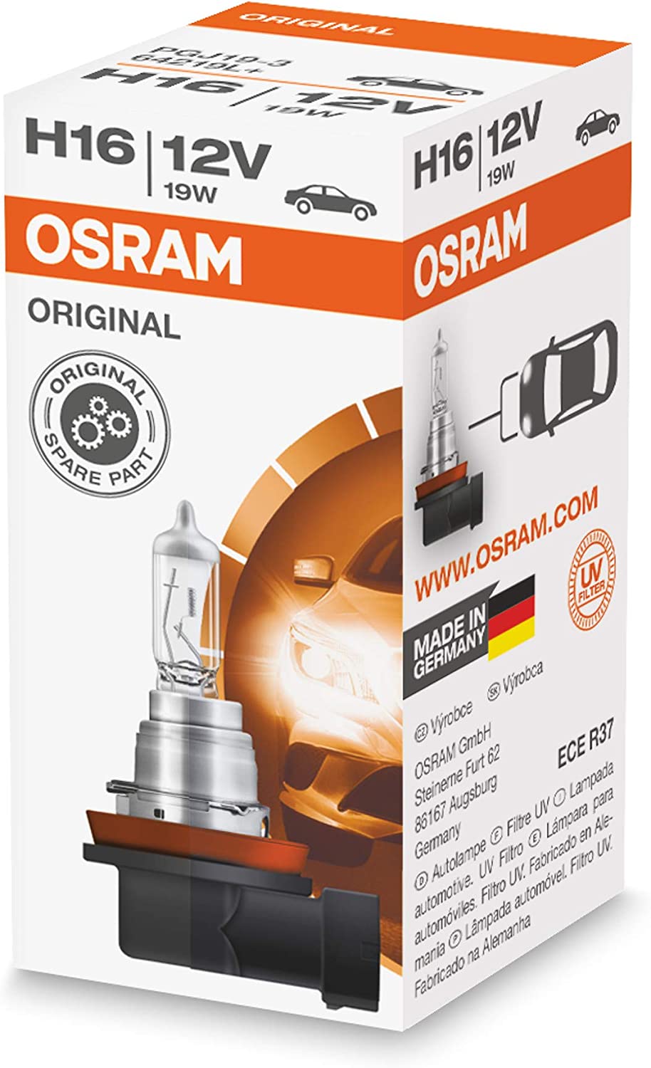 Osram H16 Original 64219L+ PGJ19 12V 19W Autolampe Halogen Scheinwerfer