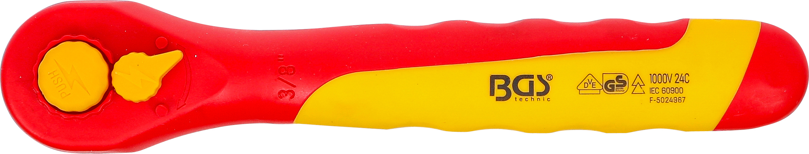 BGS VDE-Umschaltknarre | Abtrieb Außenvierkant 10 mm (3/8") | 1000 V