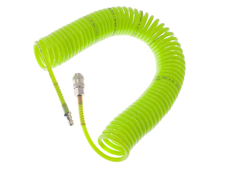 Carmotion Druckluft PU Spiralschlauch 5x8 mm Druckluftschlauch 10 Meter
