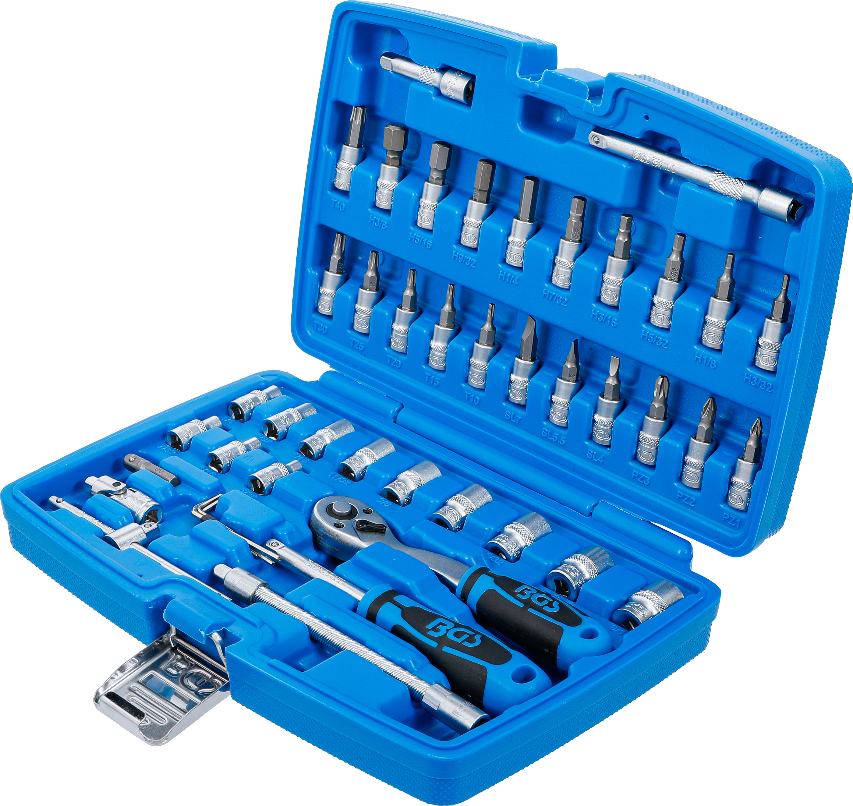 BGS Steckschlüssel-Satz | Antrieb 6,3 mm (1/4") | Zollgrößen | 46-tlg.