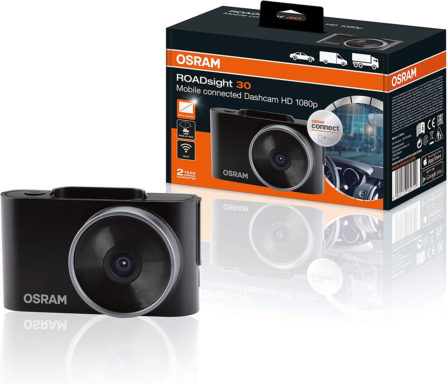 Osram ROADsight 30 Mobile connected Dashcam HD 1080p