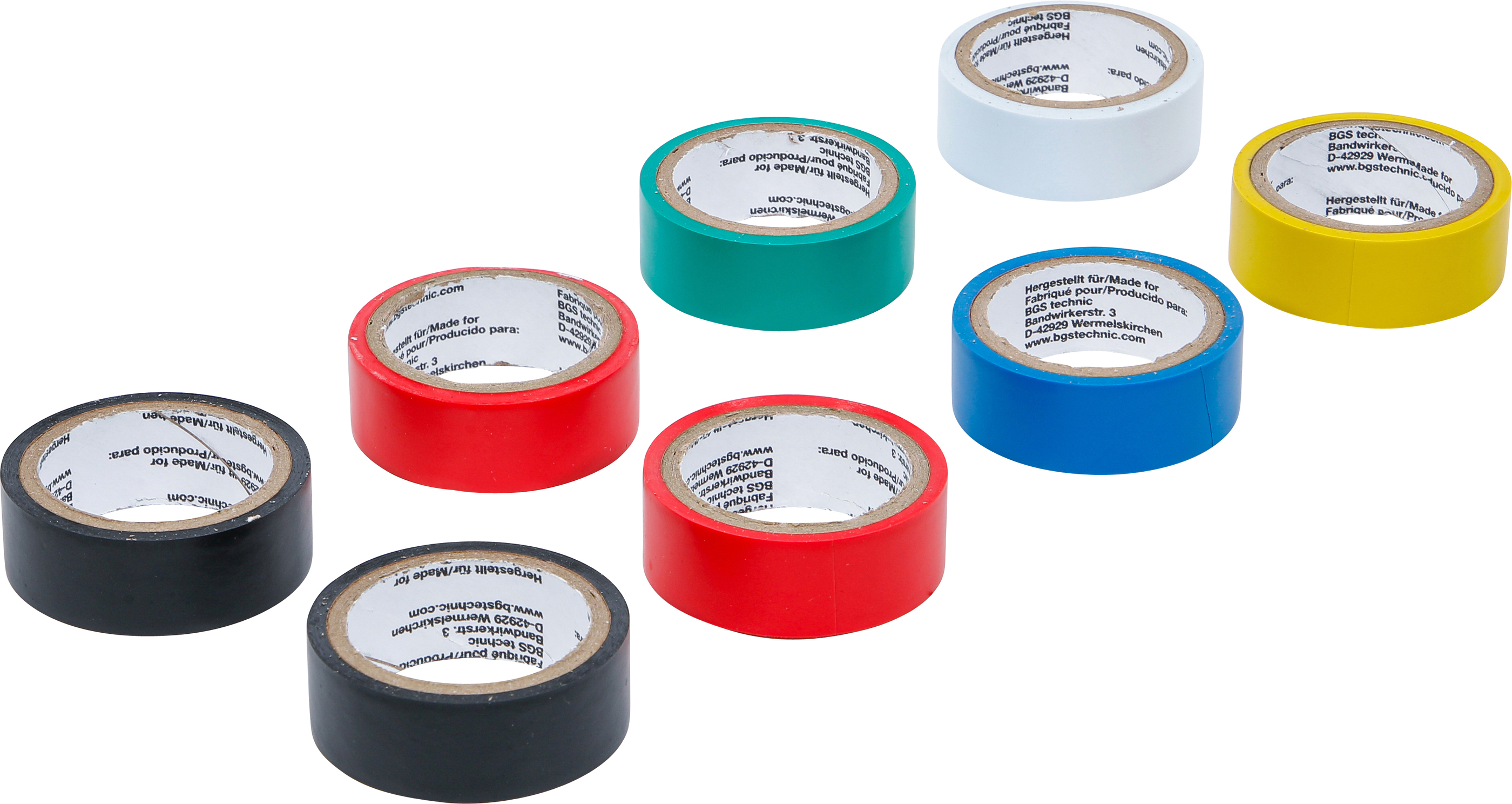 BGS COLOR Multi-Klebeband Set | 18 mm x 3 m | 8-tlg.