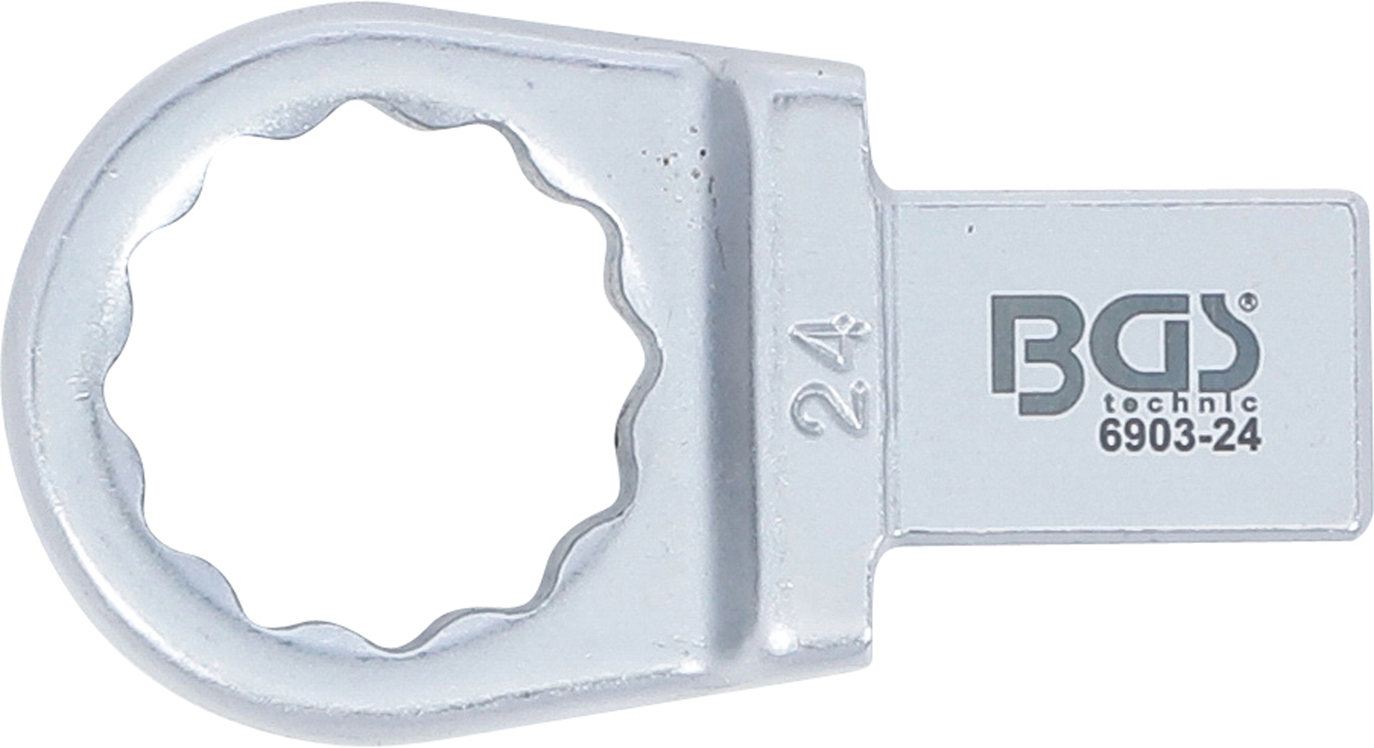 BGS Einsteck-Ringschlüssel | 24 mm | Aufnahme 14 x 18 mm BGS Einsteck-Ringschlüssel | 24 mm | Aufnahme 14 x 18 mm