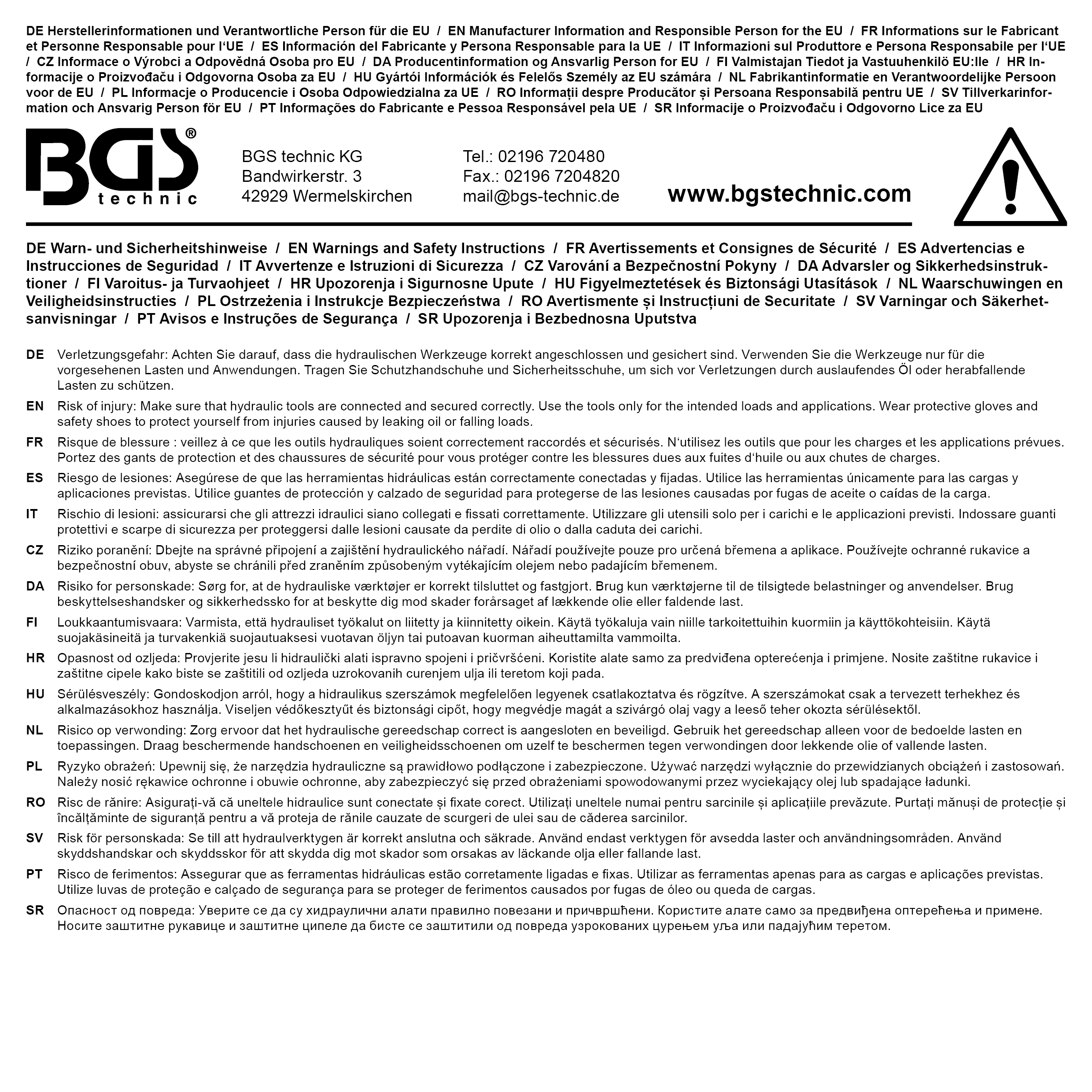 BGS Hydraulikschlauch | 1,8 m