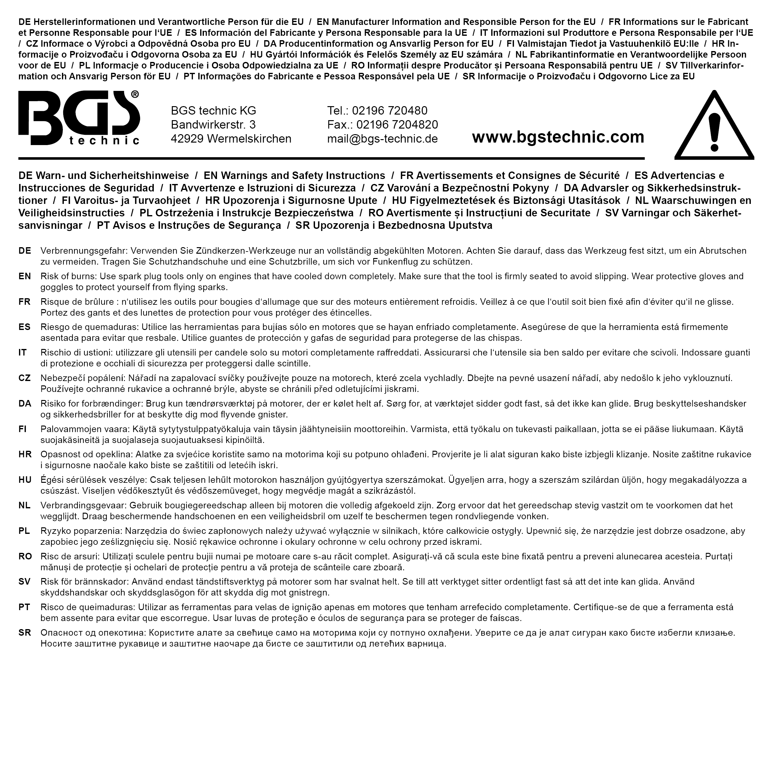 BGS Zündkerzen-Einsatz mit Haltegummi, Zwölfkant | Antrieb Innenvierkant 12,5 mm (1/2") | SW 16 mm