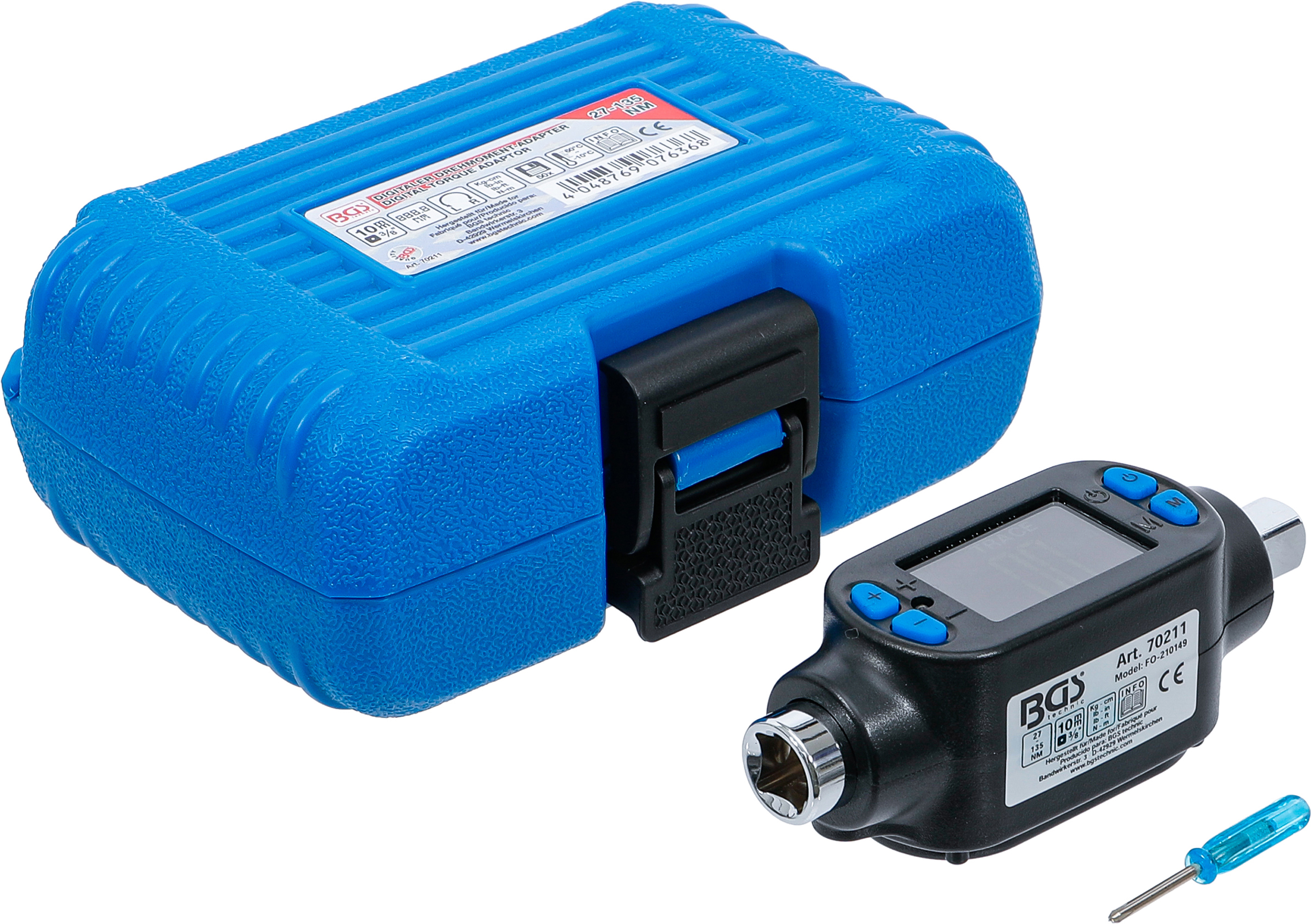 BGS Digitaler Drehmoment-Adapter | 10 mm (3/8") | 27 - 135 Nm