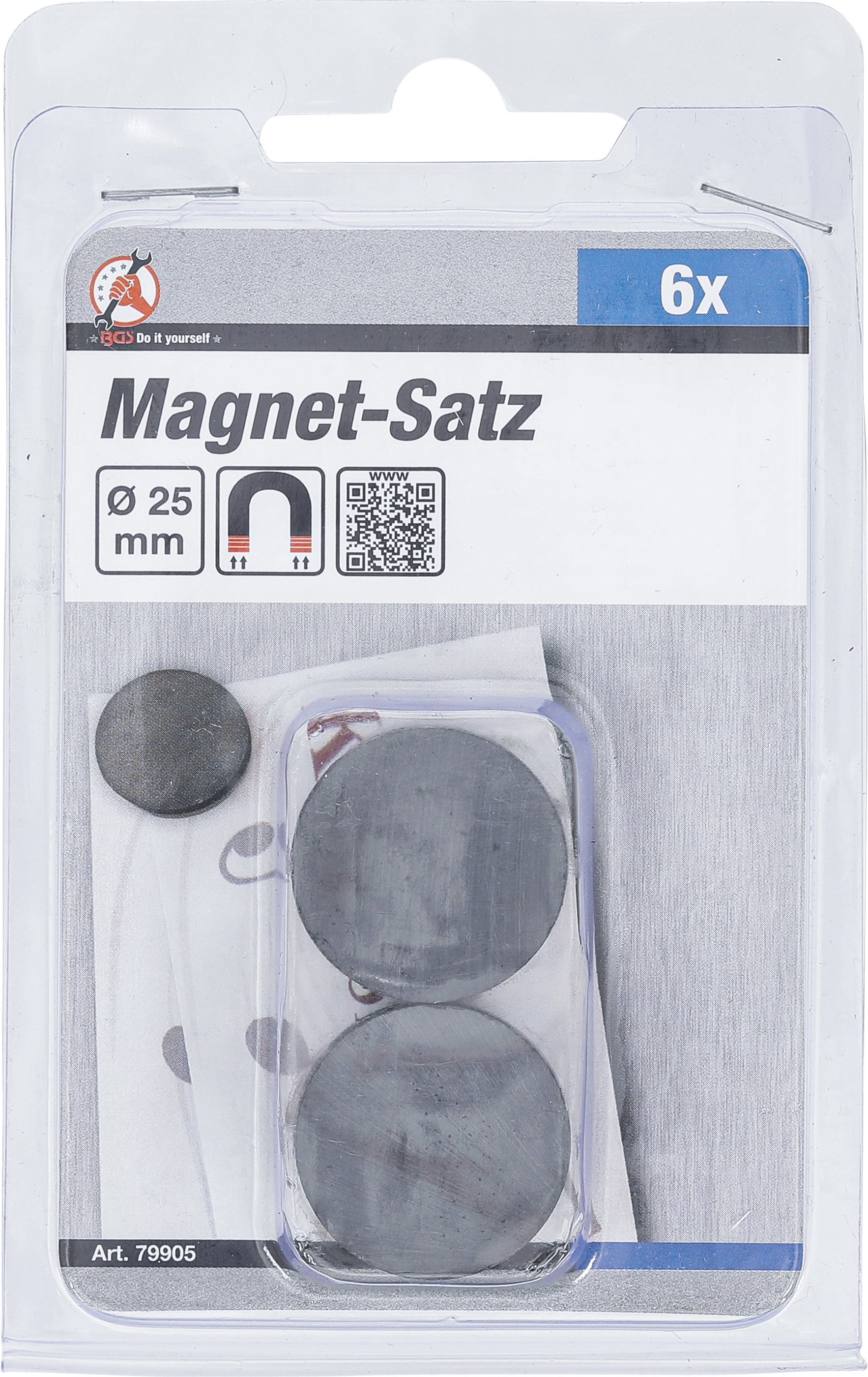 BGS Magnet-Satz | Keramik | Ø 25 mm | 6-tlg.