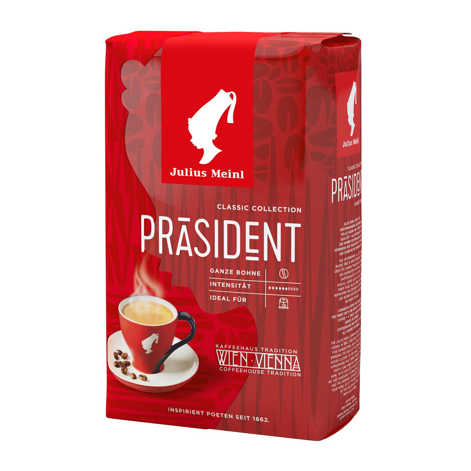 Julius Meinl Kaffee Präsident ganze Bohne 500 g