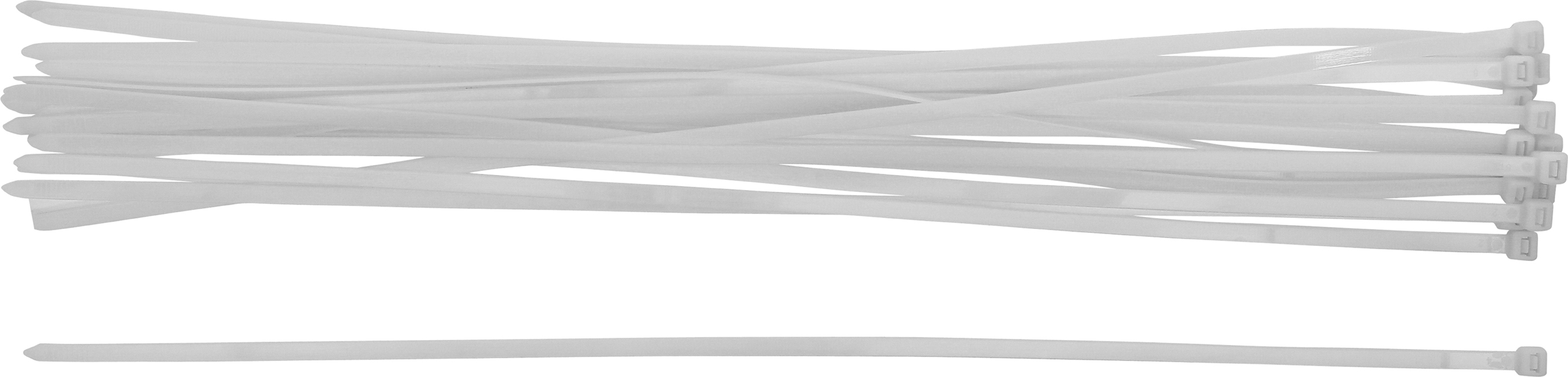BGS Kabelbinder-Sortiment | weiß | 8,0 x 600 mm | 20-tlg.