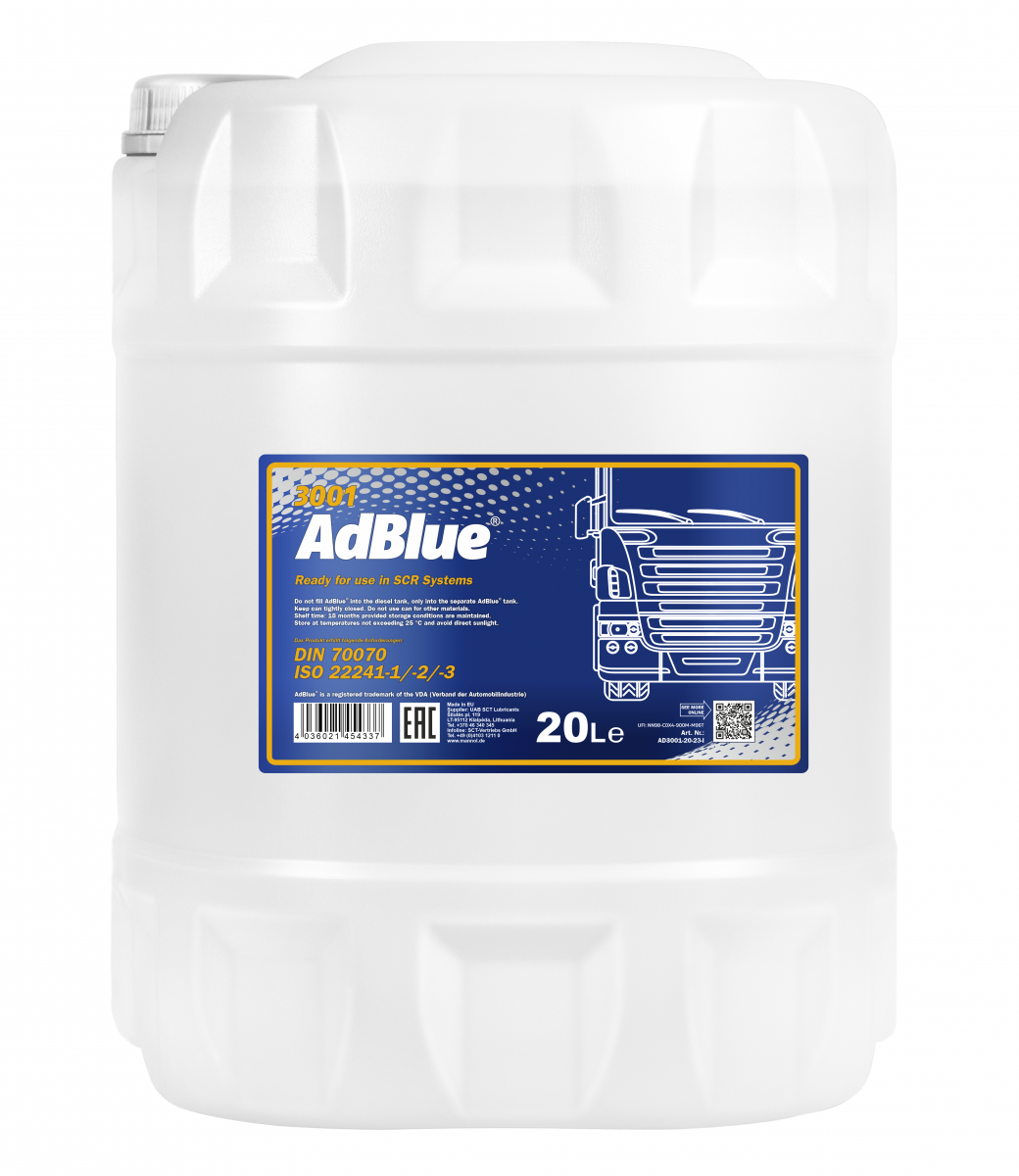 Mannol 3001 AdBlue Harnstofflösung Ad Blue 20 Liter
