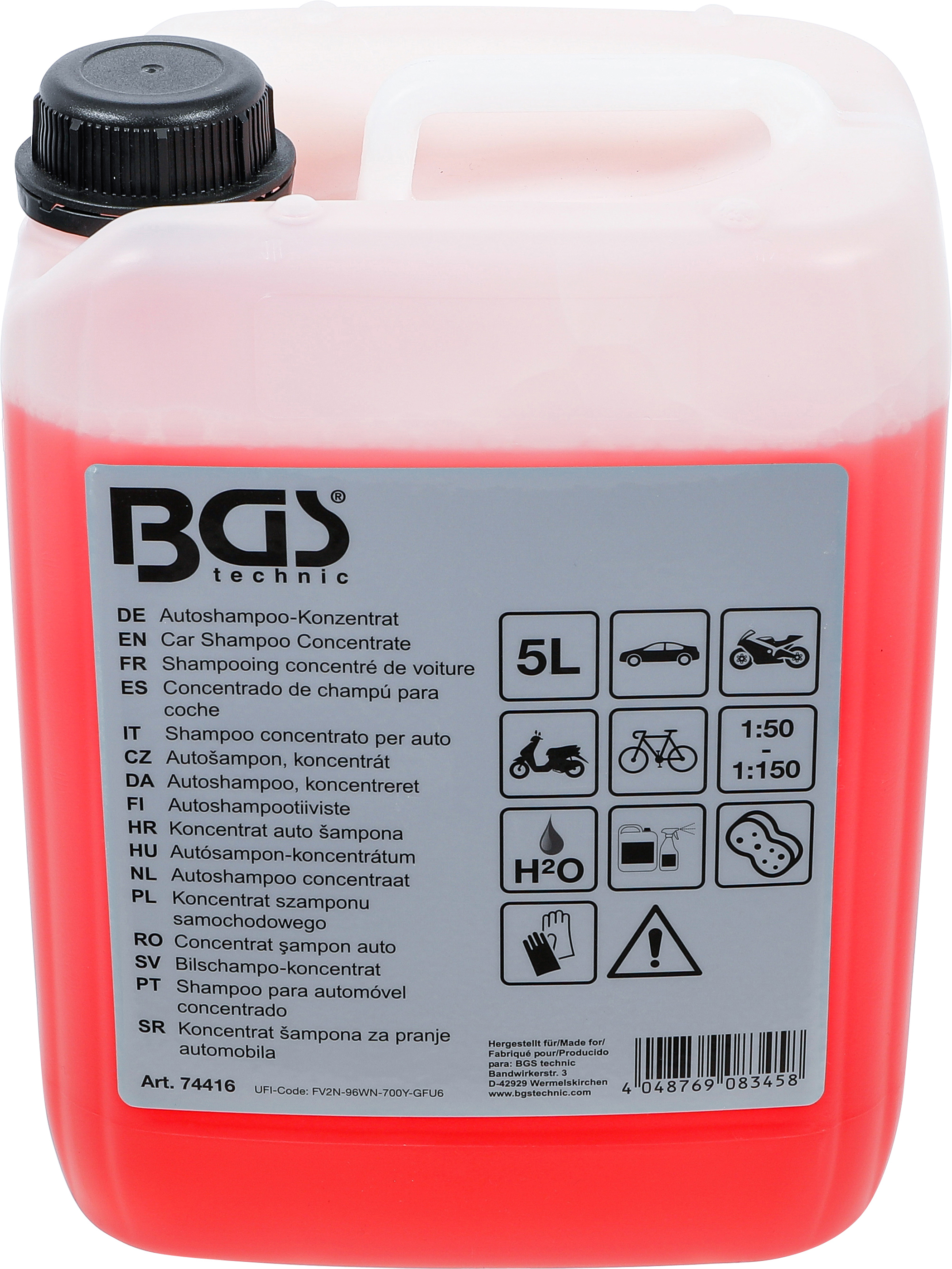 BGS Autoshampoo-Konzentrat | rot | 5 l